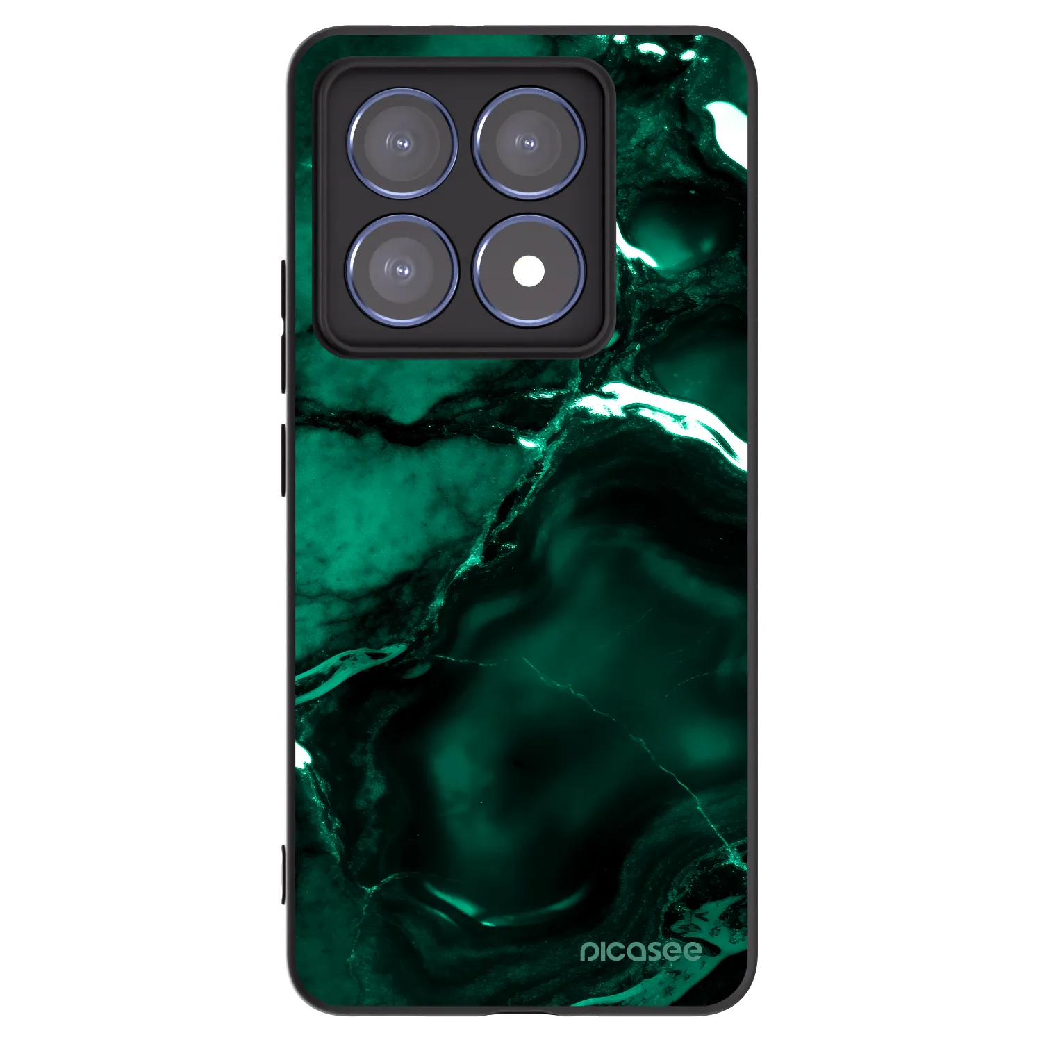 Picasee fekete szilikon tok az alábbi mobiltelefonokra Xiaomi 14T Pro - Dark emerald