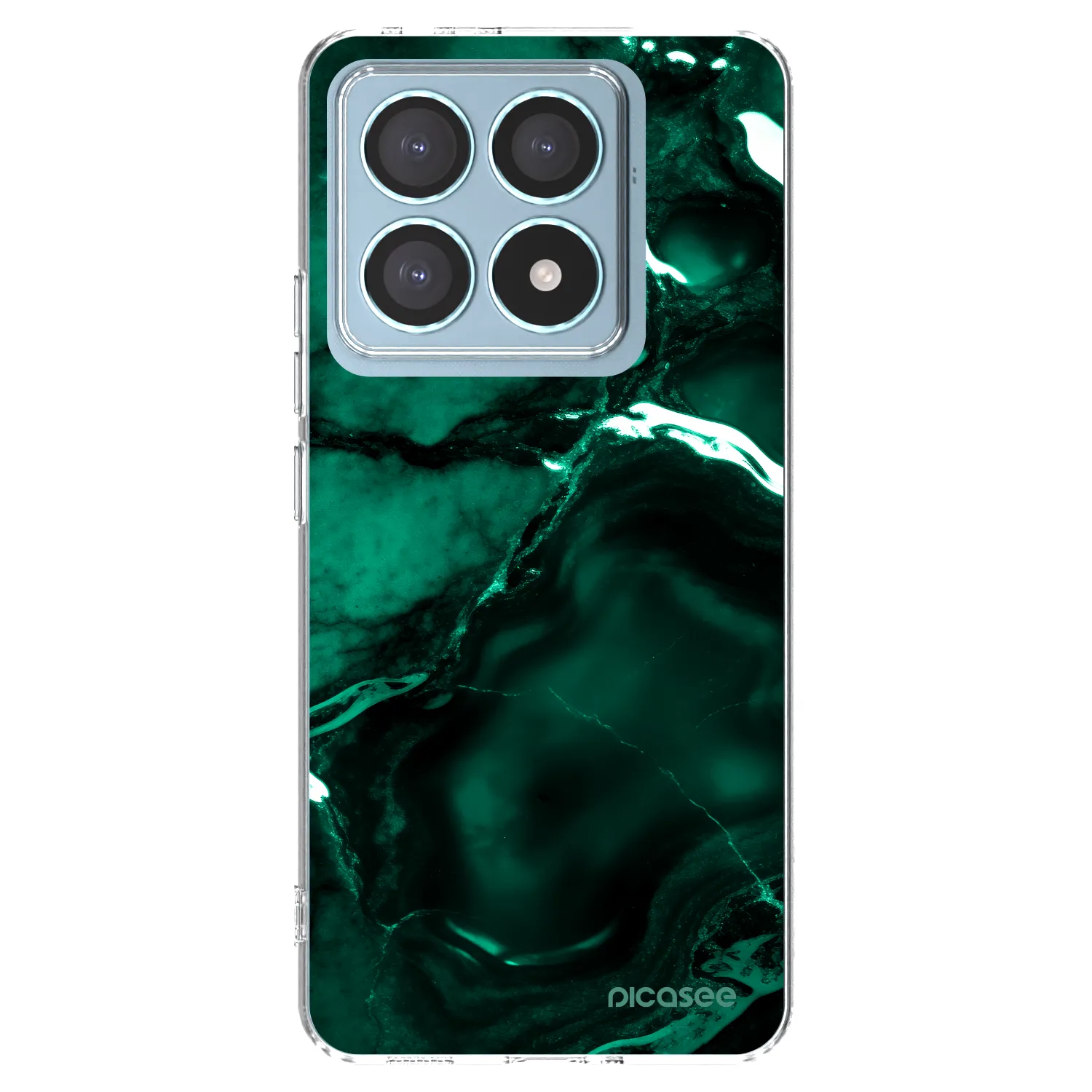 Picasee átlátszó szilikon tok az alábbi mobiltelefonokra Xiaomi 14T Pro - Dark emerald
