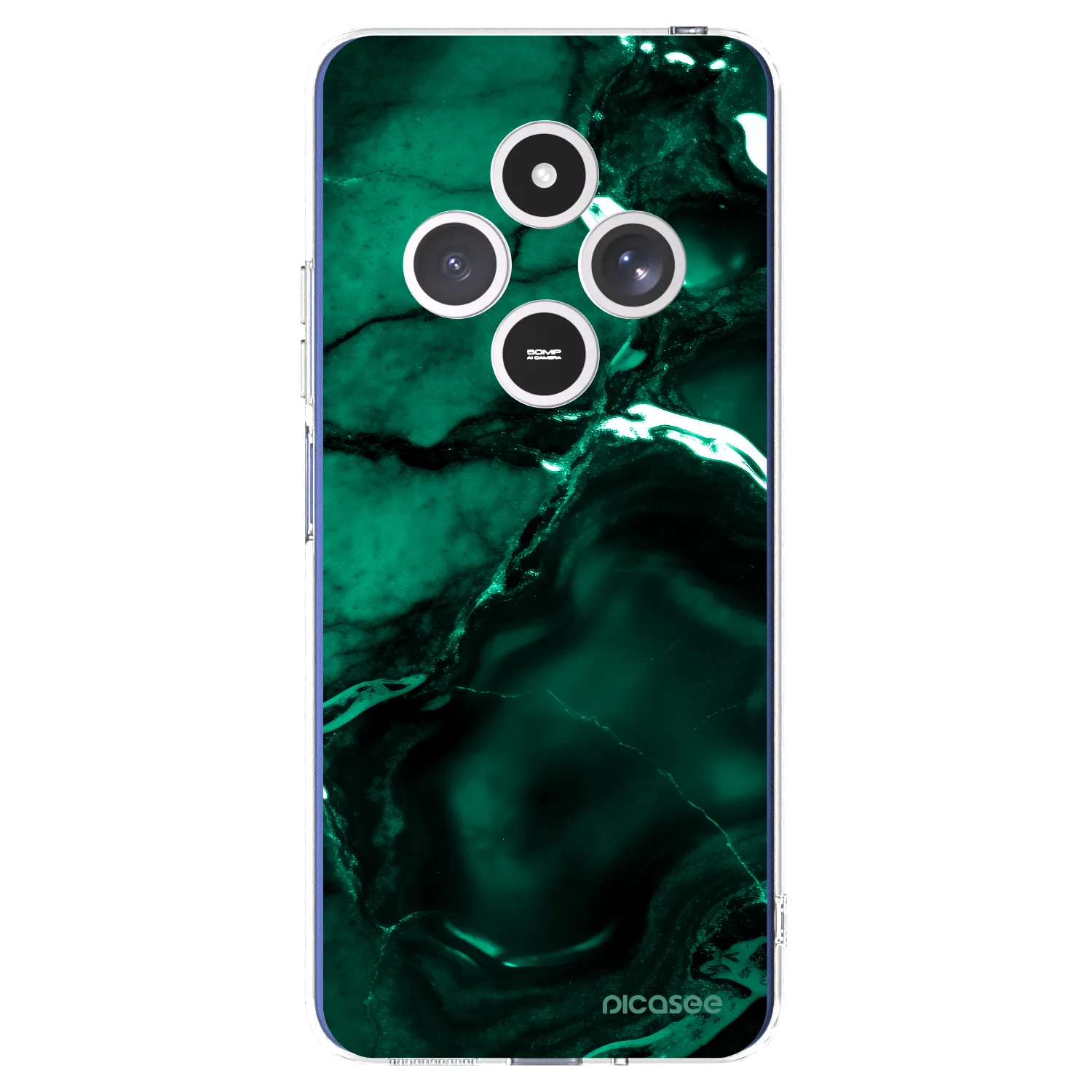 Picasee átlátszó szilikon tok az alábbi mobiltelefonokra Xiaomi Redmi 14C - Dark emerald