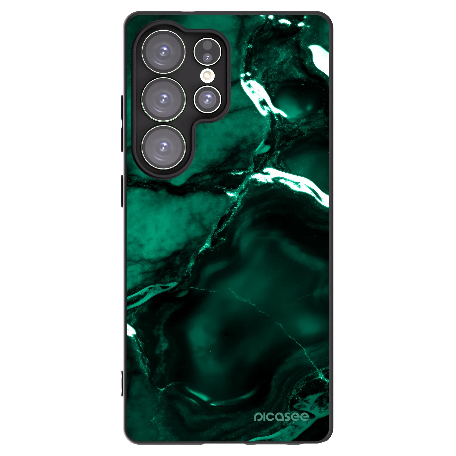 Picasee fekete szilikon tok az alábbi mobiltelefonokra Samsung Galaxy S25 Ultra 5G - Dark emerald