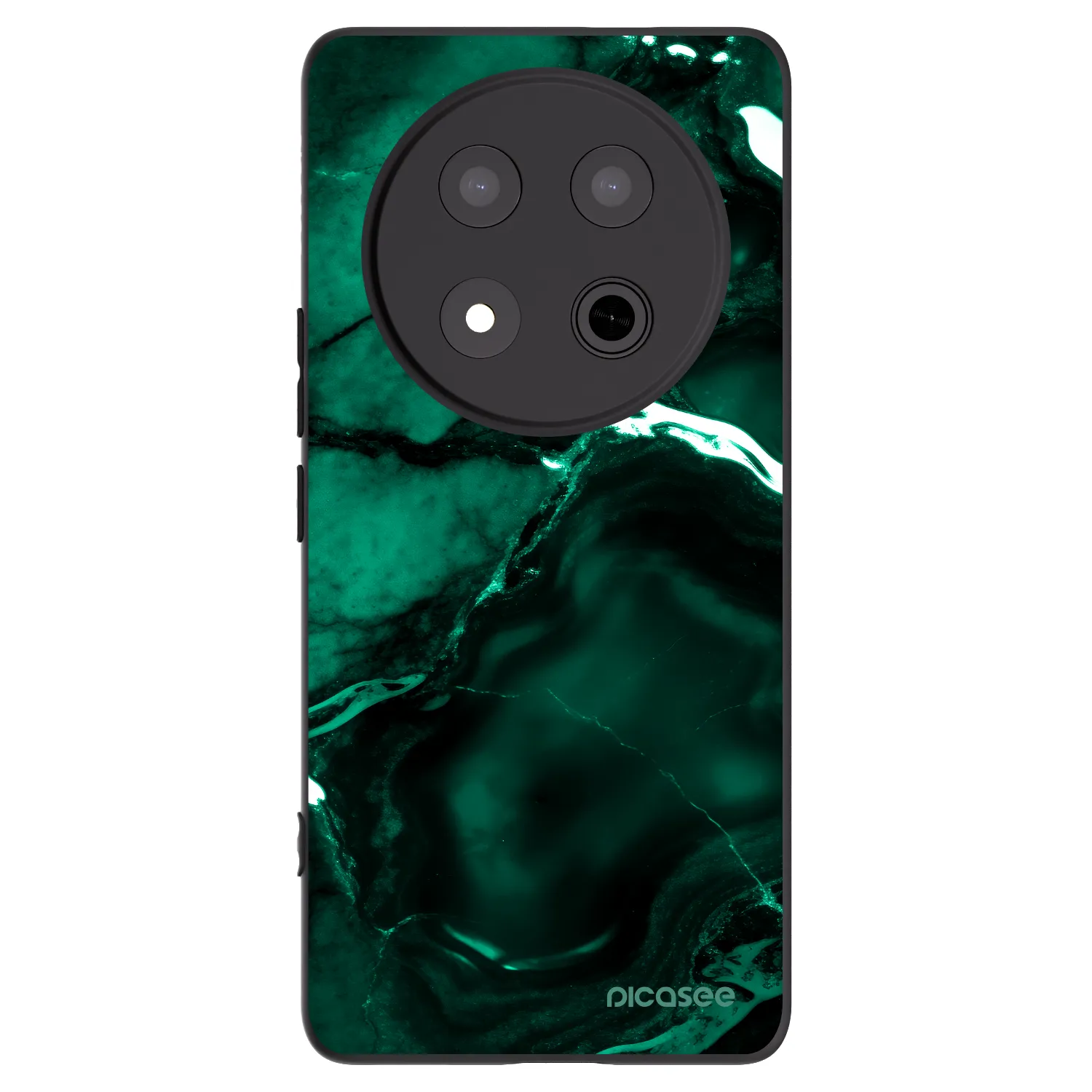 Picasee fekete szilikon tok az alábbi mobiltelefonokra Honor Magic7 Lite 5G - Dark emerald