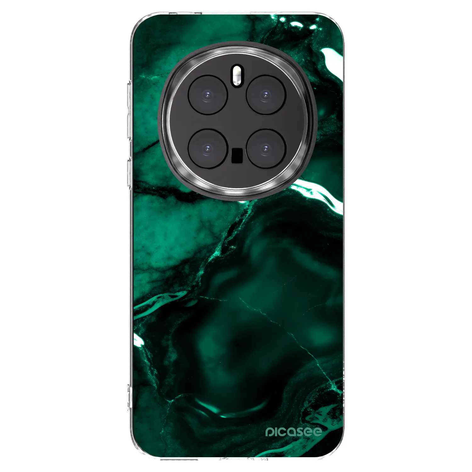 Picasee átlátszó szilikon tok az alábbi mobiltelefonokra Honor Magic7 Pro 5G - Dark emerald