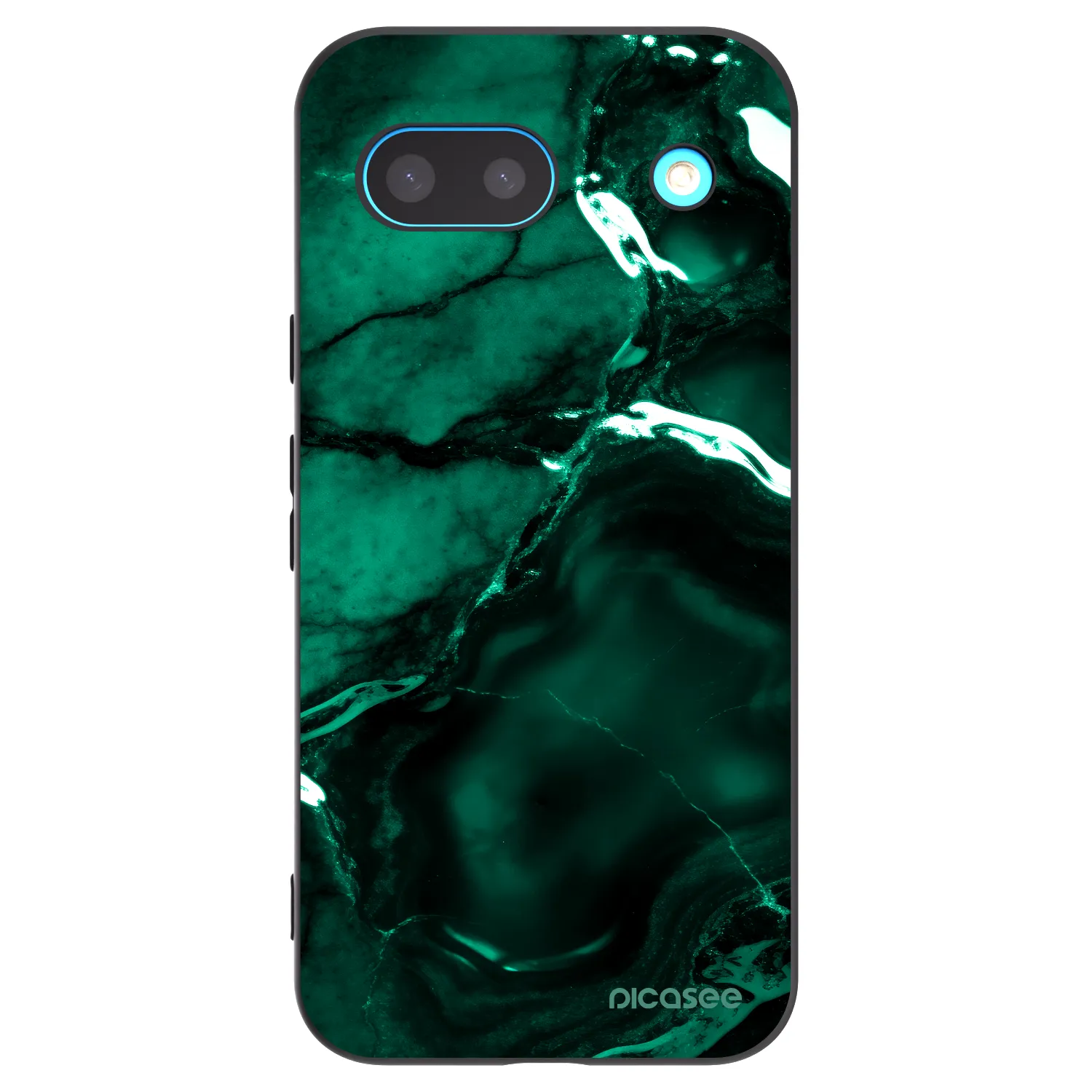Picasee fekete szilikon tok az alábbi mobiltelefonokra Google Pixel 8a - Dark emerald