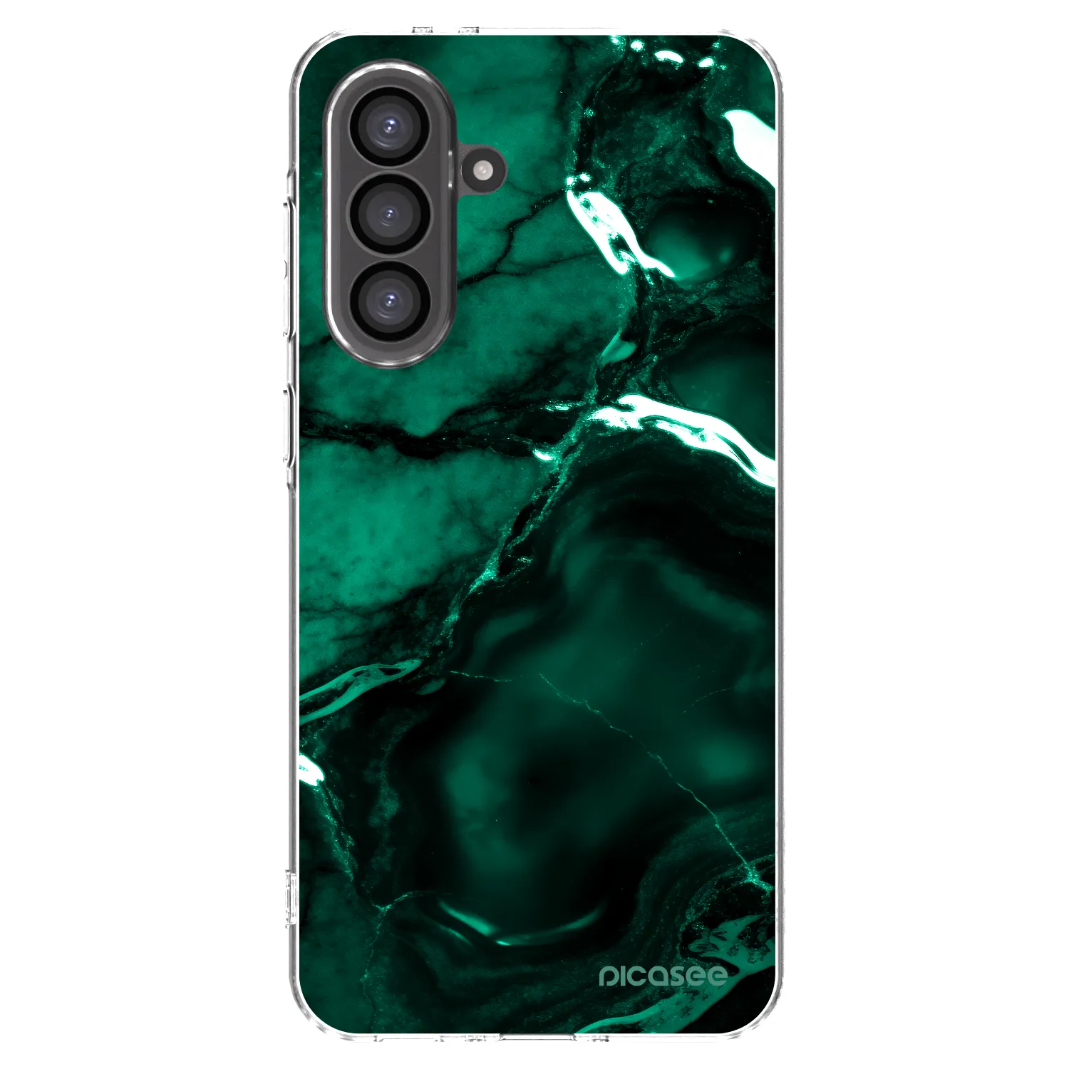 Picasee átlátszó szilikon tok az alábbi mobiltelefonokra Samsung Galaxy A56 5G A566B - Dark emerald