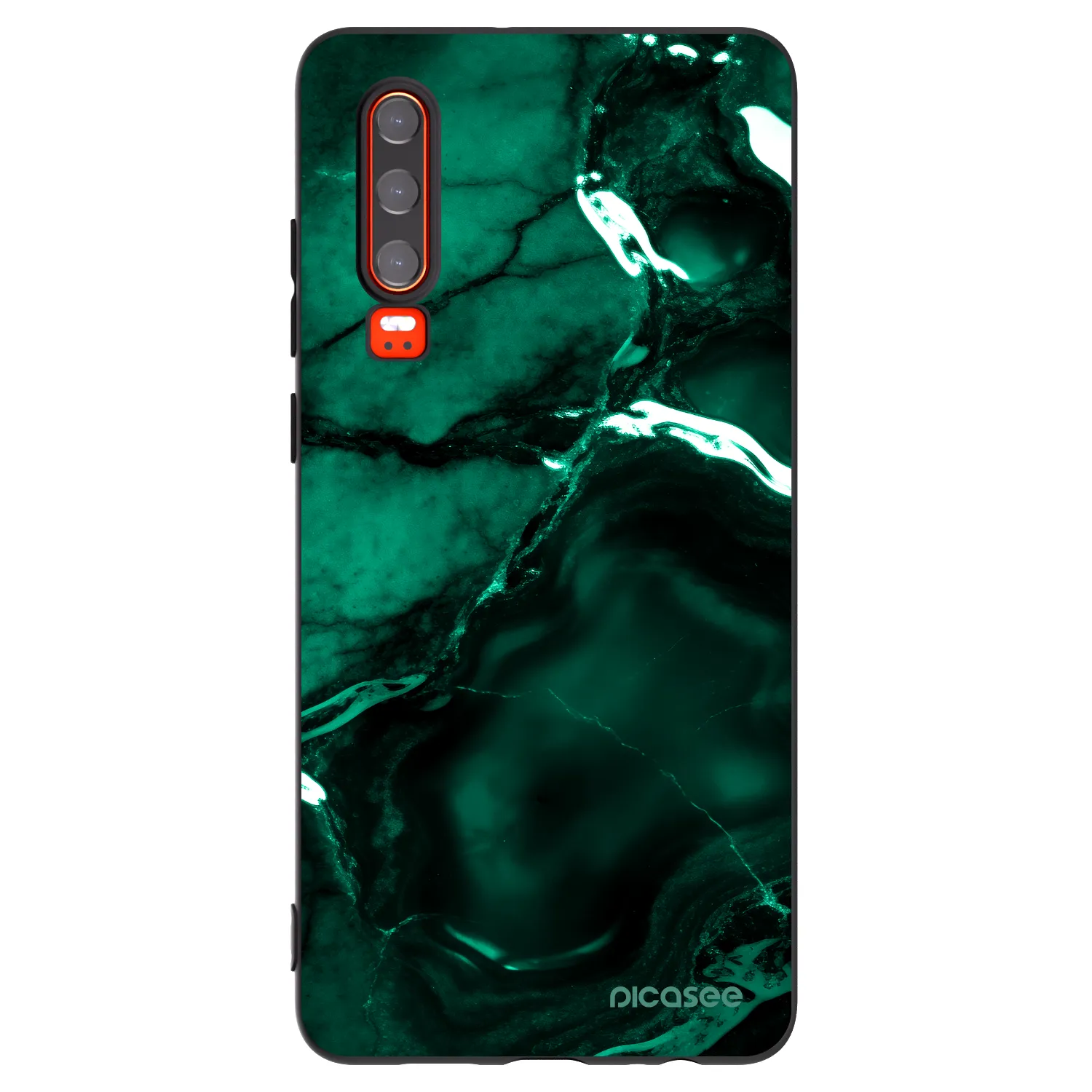 Picasee fekete szilikon tok az alábbi mobiltelefonokra Huawei P30 - Dark emerald