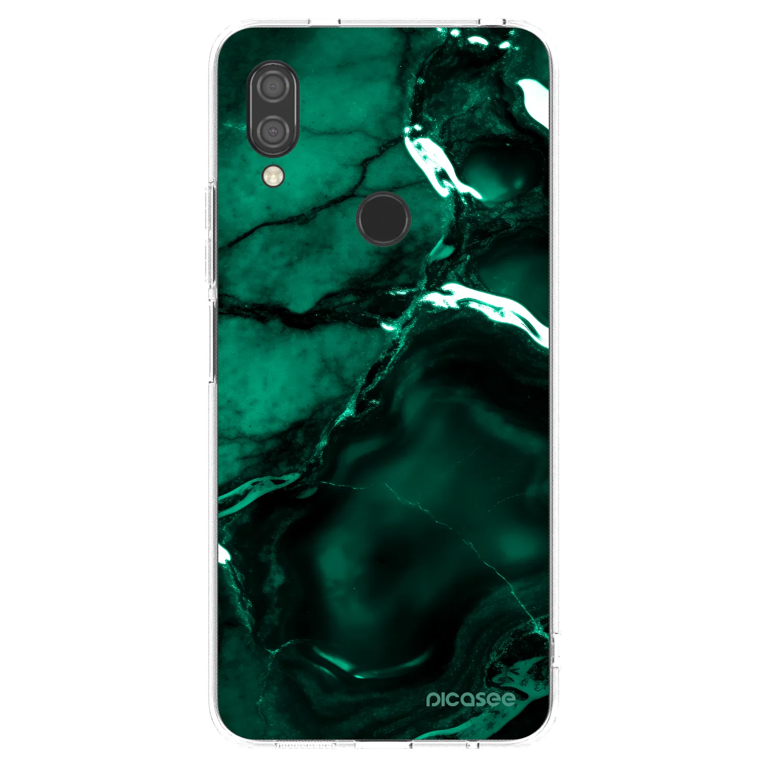 Picasee átlátszó szilikon tok az alábbi mobiltelefonokra Xiaomi Redmi 7 - Dark emerald