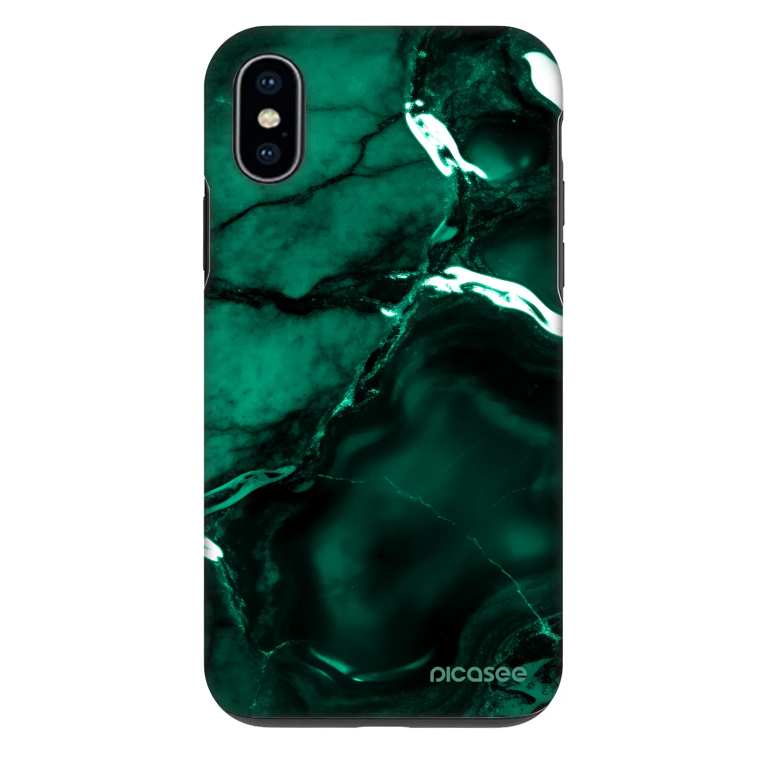 Picasee Fashion Case Apple iPhone X/XS - Dark emerald