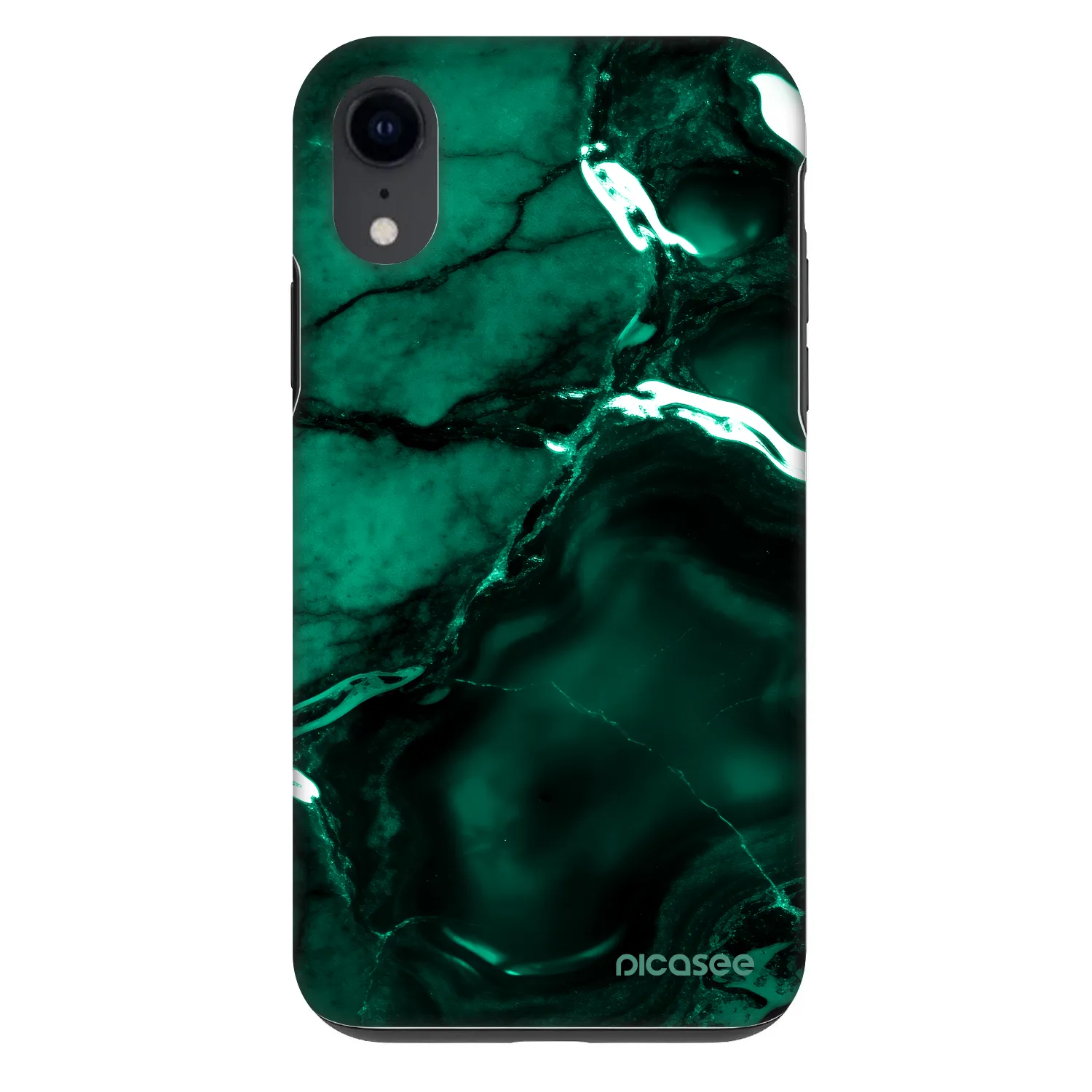 Picasee Fashion Case Apple iPhone XR - Dark emerald