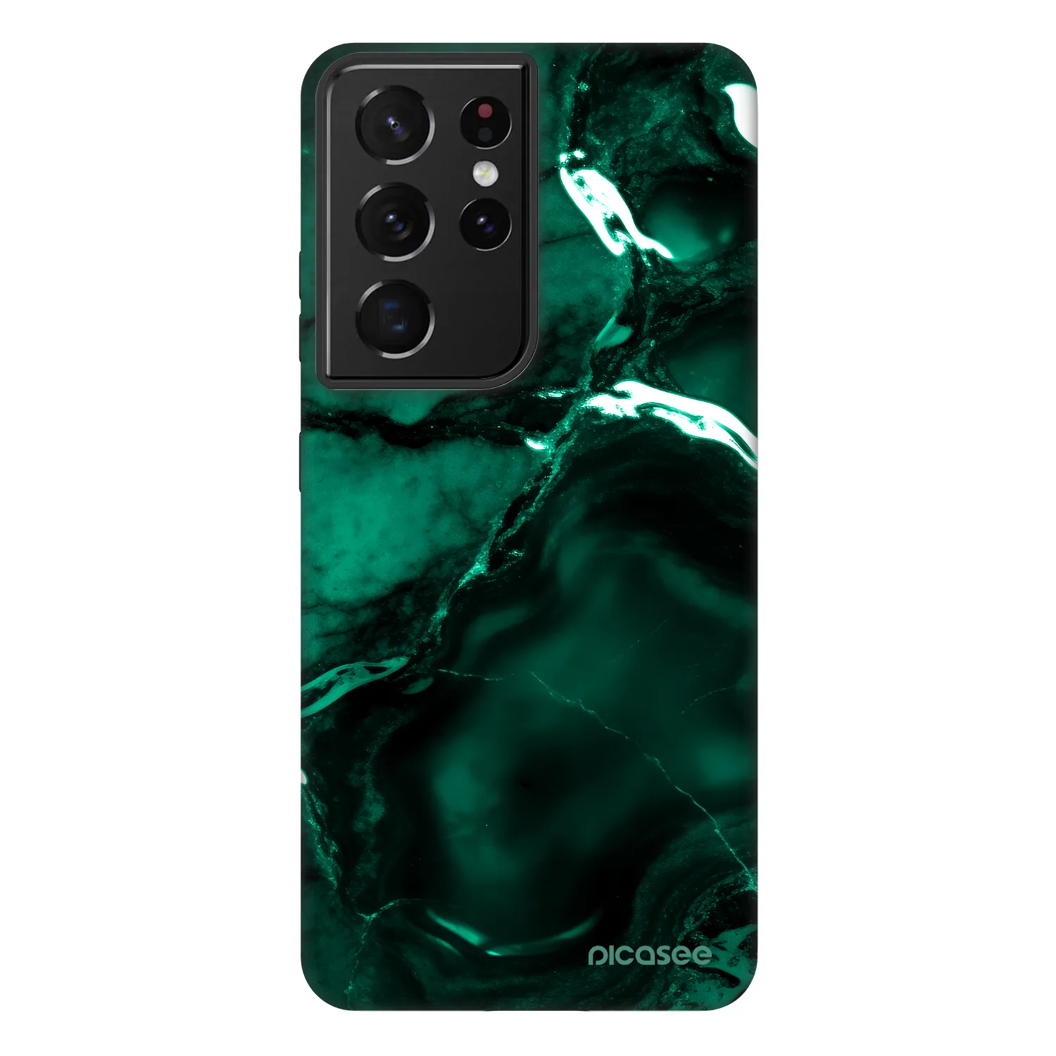Picasee Fashion Case Samsung Galaxy S21 Ultra 5G G998B - Dark emerald