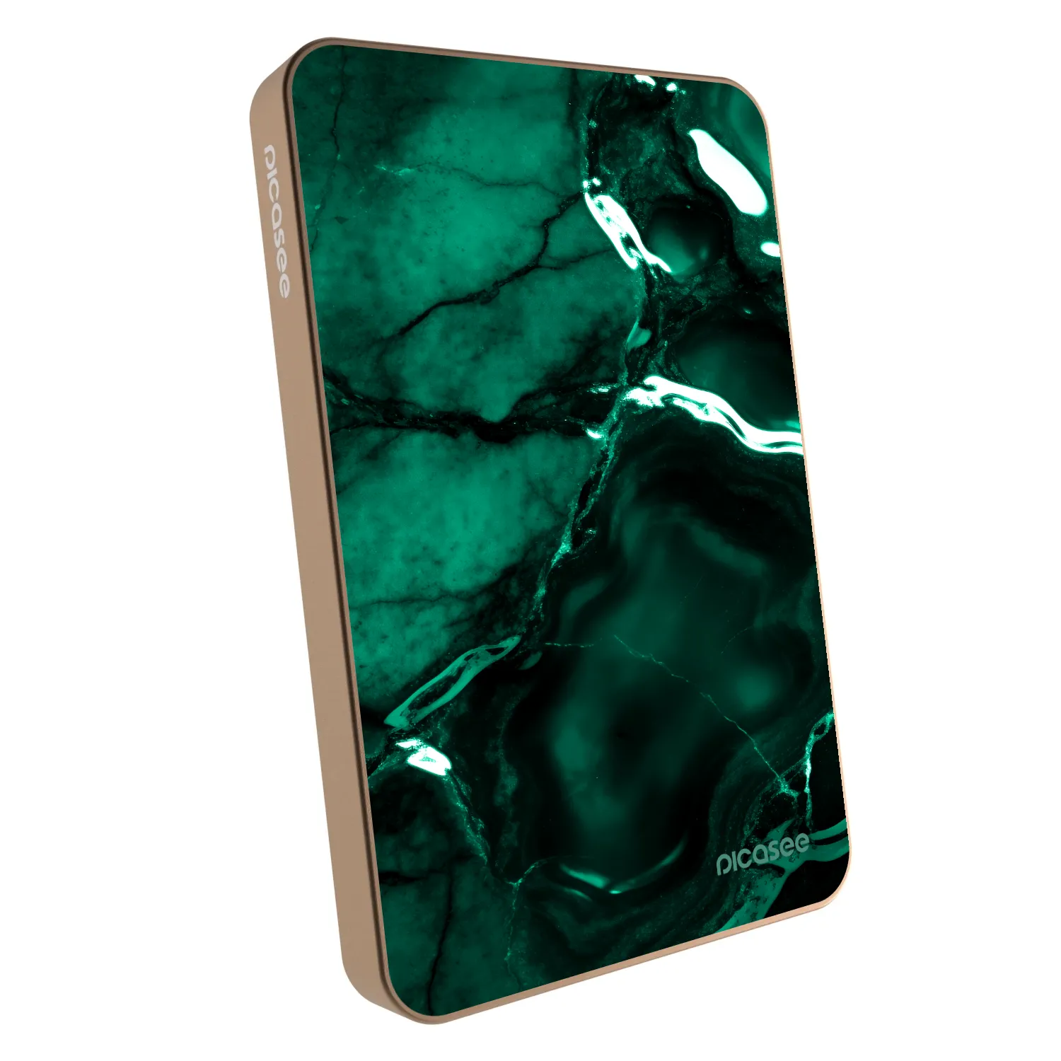 Picasee Powerbank MagSafe 5 000 mAh Aranysárga - Dark emerald