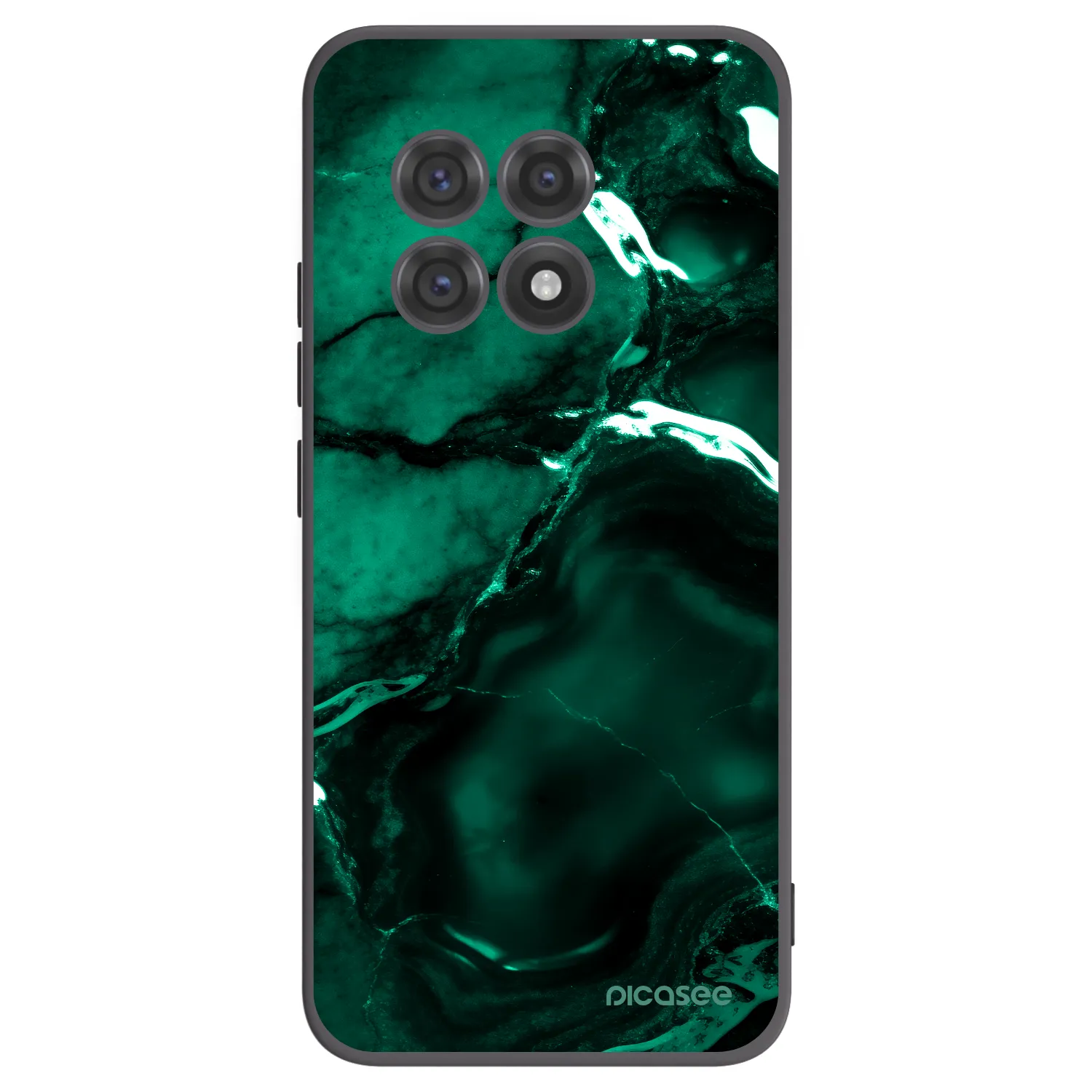 Picasee fekete szilikon tok az alábbi mobiltelefonokra OnePlus 13R 5G - Dark emerald