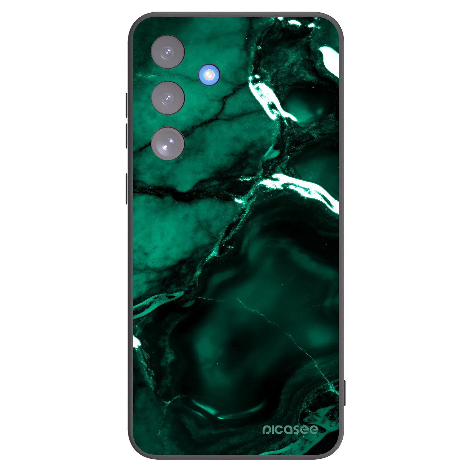Picasee fekete szilikon tok az alábbi mobiltelefonokra Samsung Galaxy S25 FE 5G - Dark emerald