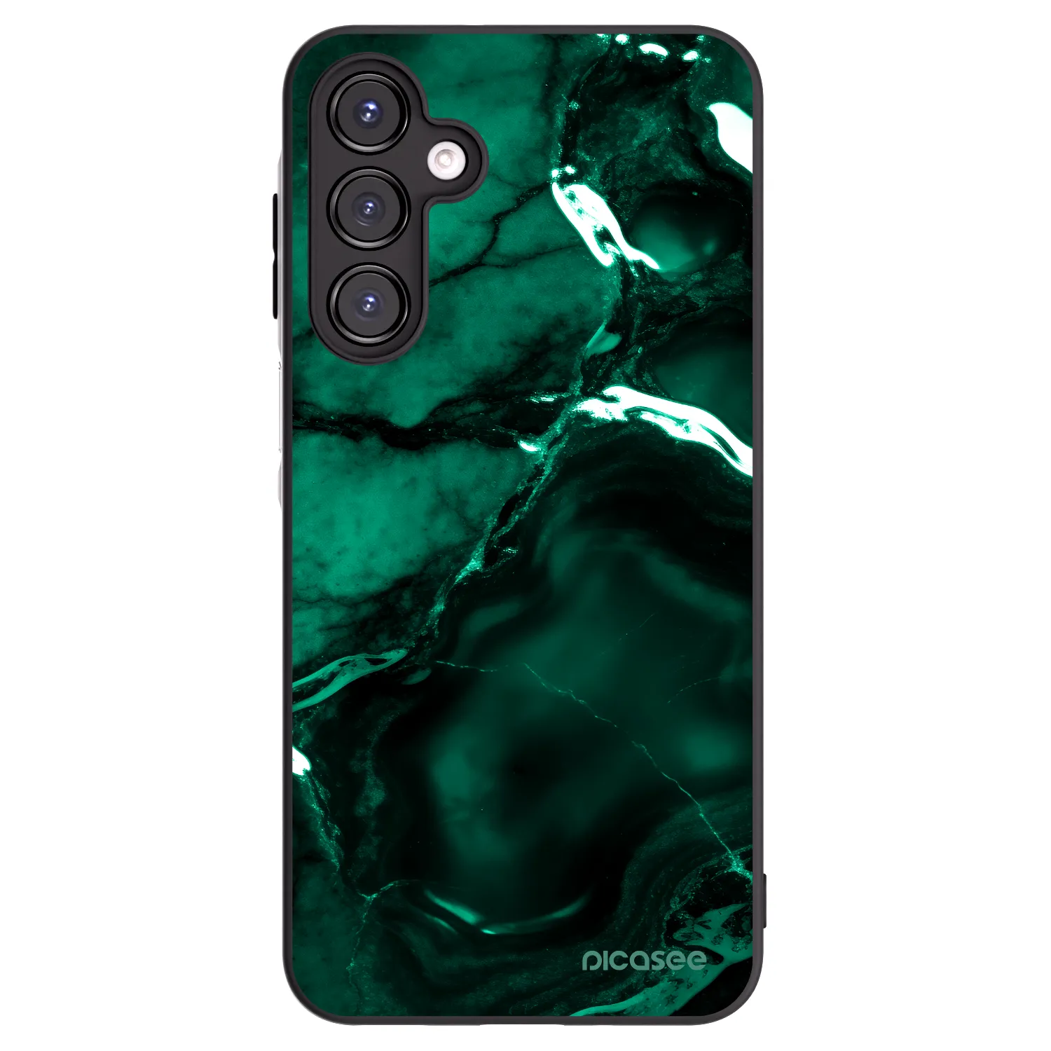 Picasee fekete szilikon tok az alábbi mobiltelefonokra Samsung Galaxy A16 4G - Dark emerald