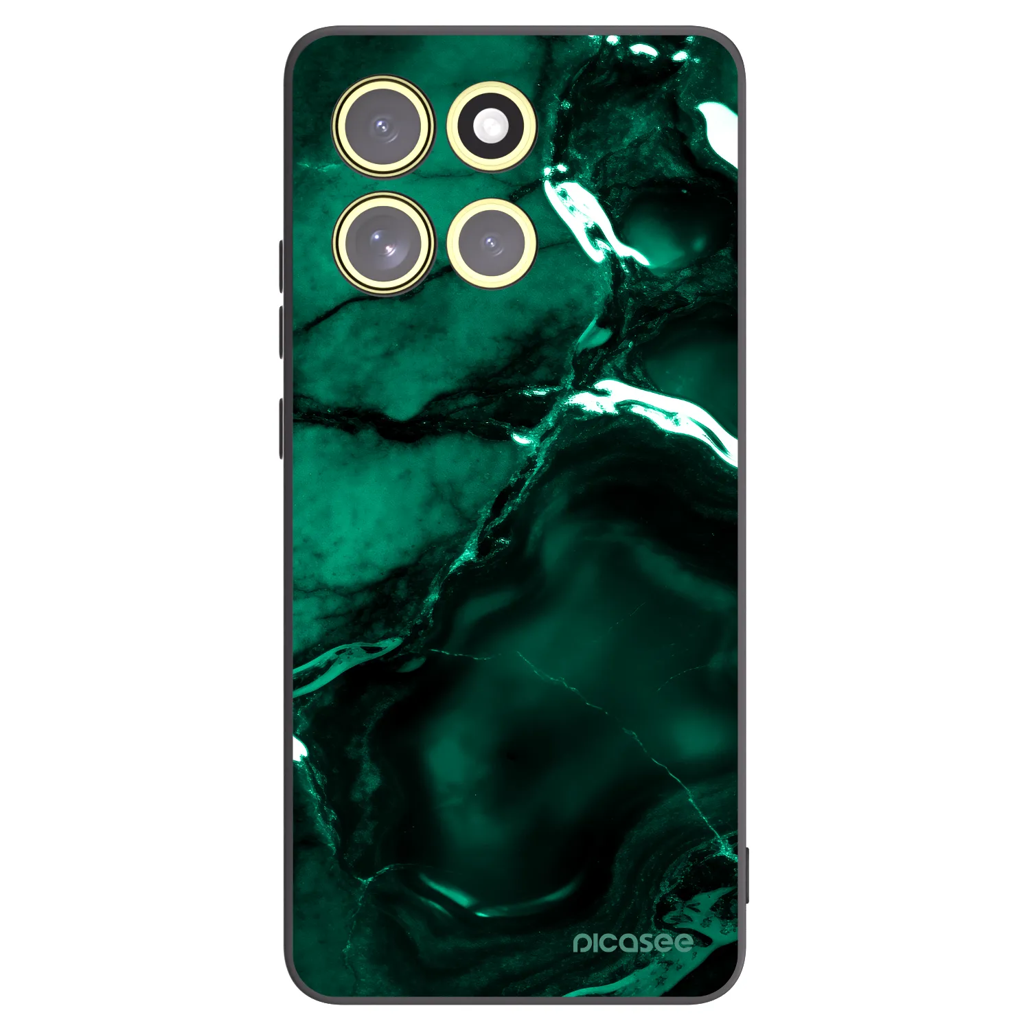 Picasee fekete szilikon tok az alábbi mobiltelefonokra Motorola Moto G86 Power 5G - Dark emerald