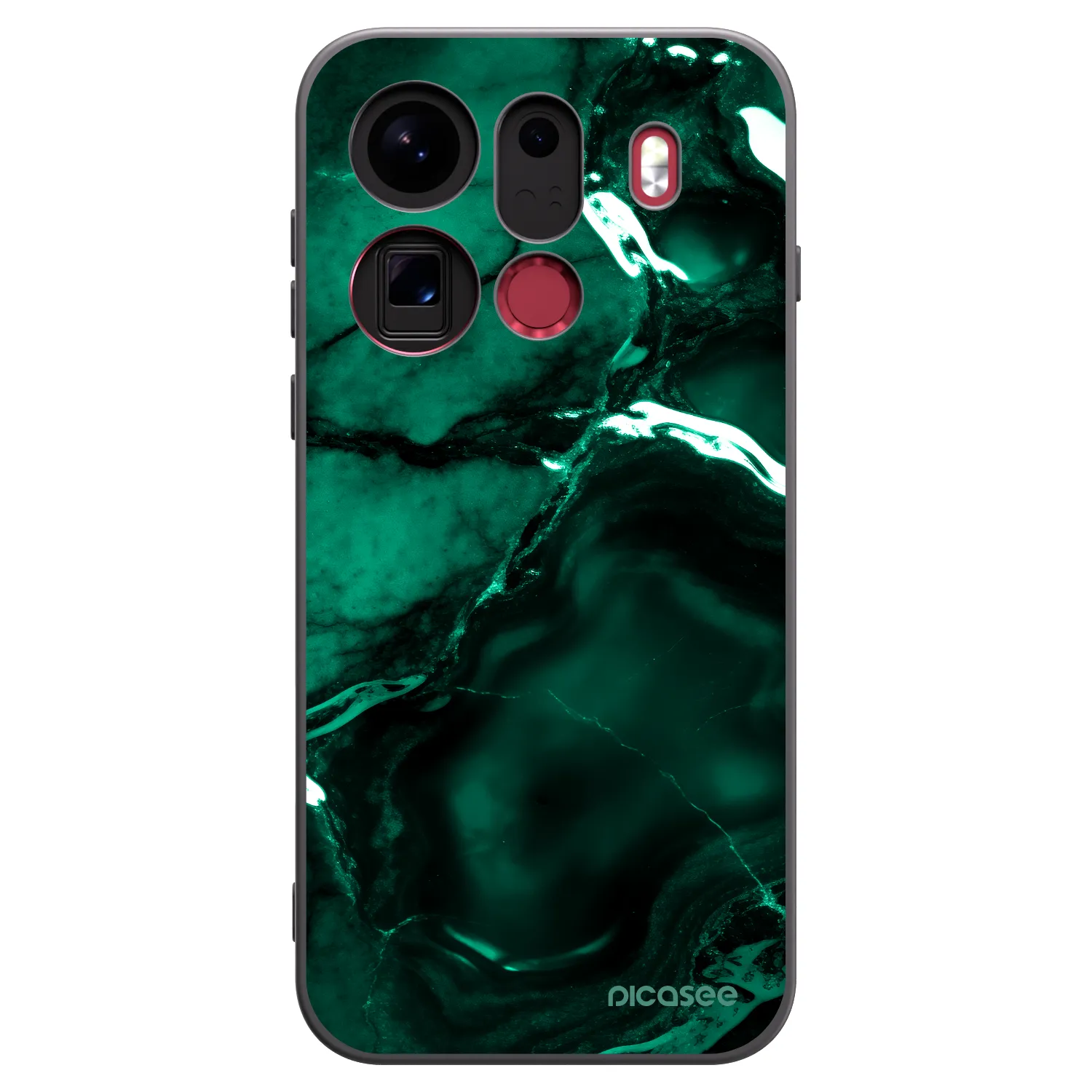 Picasee fekete szilikon tok az alábbi mobiltelefonokra OPPO Find X9 Pro - Dark emerald