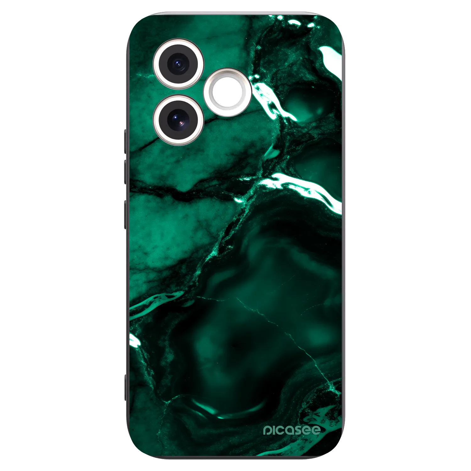Picasee fekete szilikon tok az alábbi mobiltelefonokra Honor 600 Lite - Dark emerald