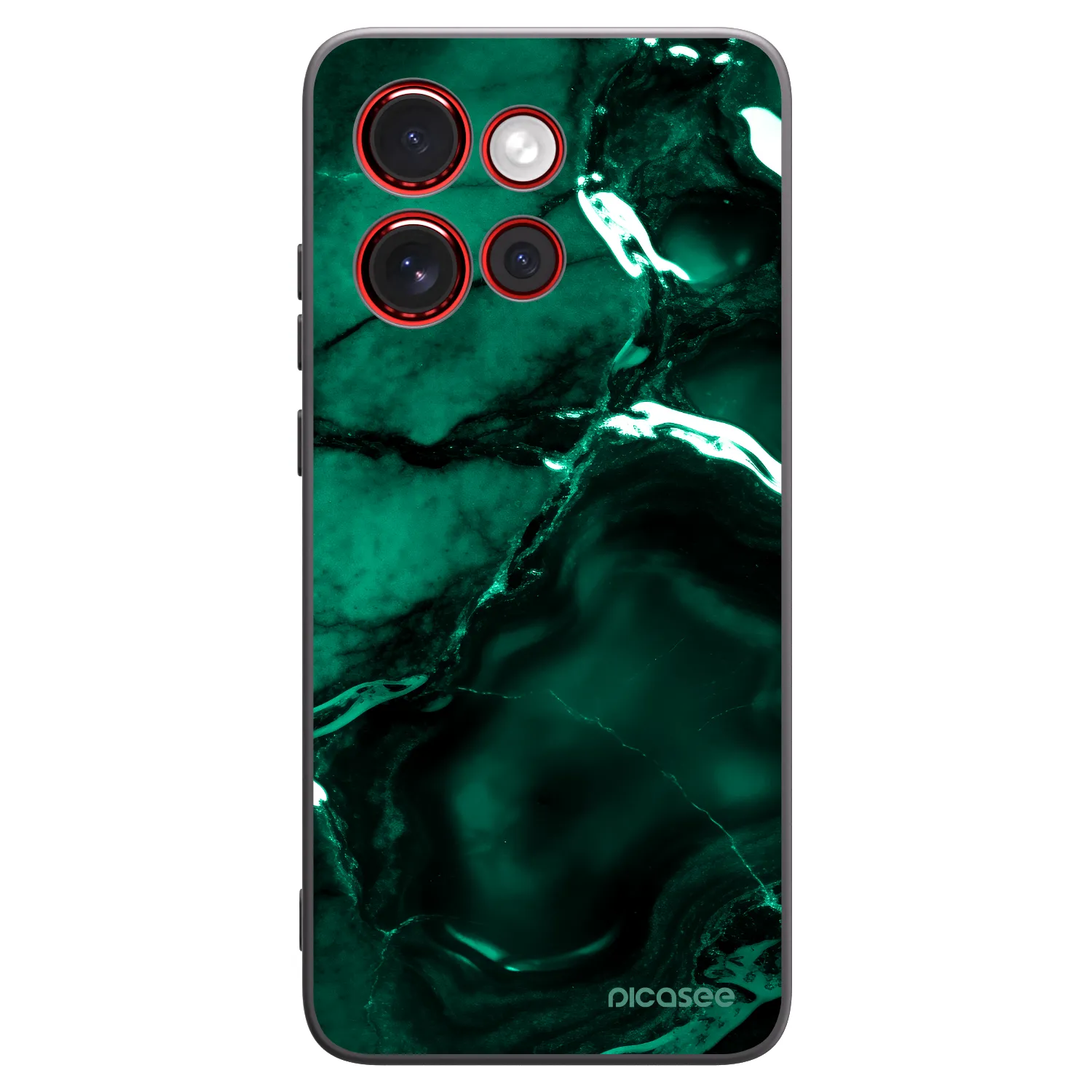 Picasee fekete szilikon tok az alábbi mobiltelefonokra Motorola Edge 60 Neo 5G - Dark emerald