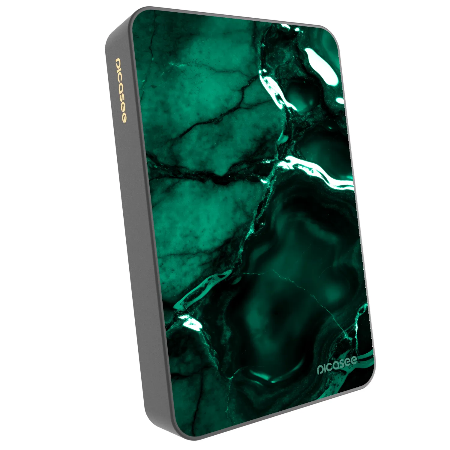 Picasee Powerbank MagSafe 10 000 mAh Szürke - Dark emerald