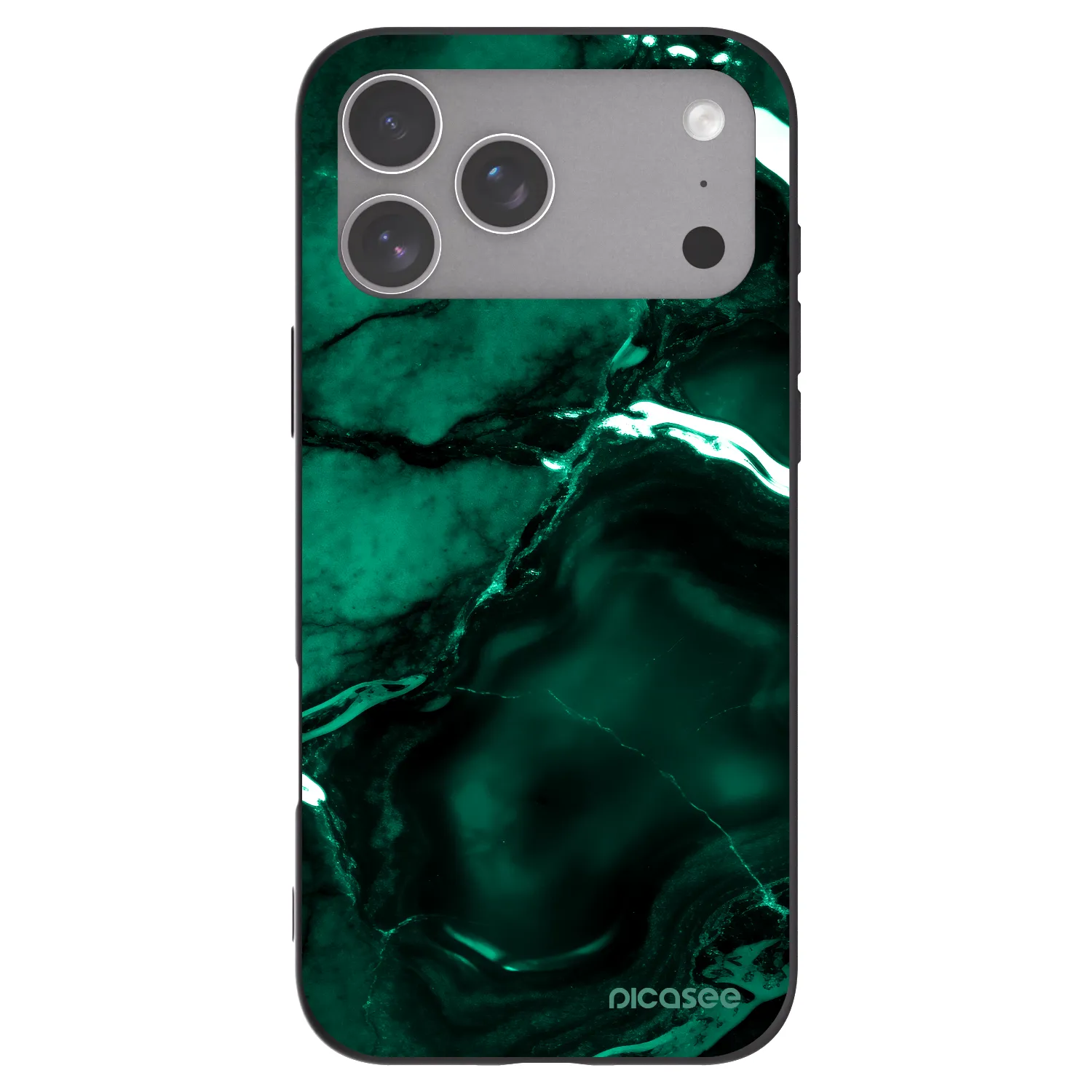 Picasee fekete szilikon tok az alábbi mobiltelefonokra Apple iPhone 18 Pro Max - Dark emerald