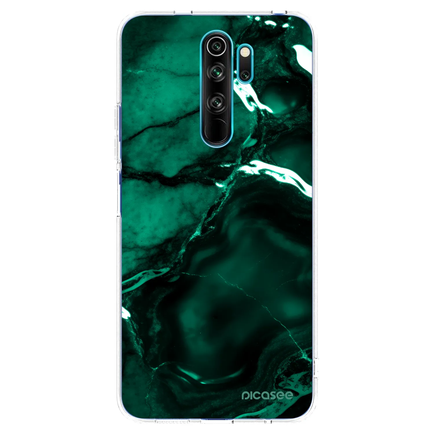 Picasee átlátszó szilikon tok az alábbi mobiltelefonokra Xiaomi Redmi Note 8 Pro - Dark emerald
