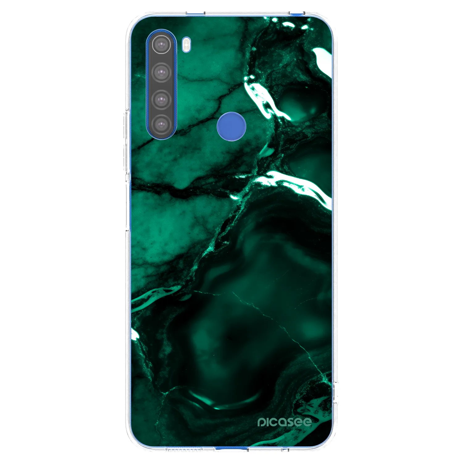 Picasee átlátszó szilikon tok az alábbi mobiltelefonokra Xiaomi Redmi Note 8T - Dark emerald