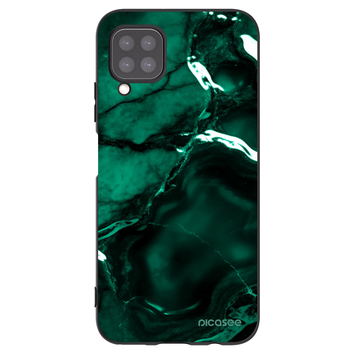 Picasee fekete szilikon tok az alábbi mobiltelefonokra Huawei P40 Lite - Dark emerald