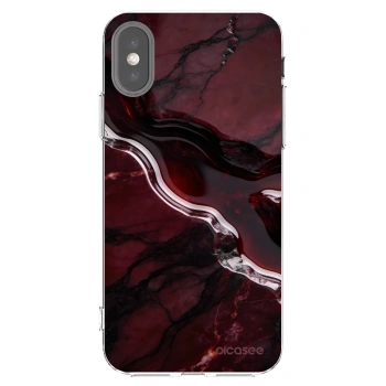 Picasee átlátszó szilikon tok az alábbi mobiltelefonokra Apple iPhone X/XS - Cherry stone