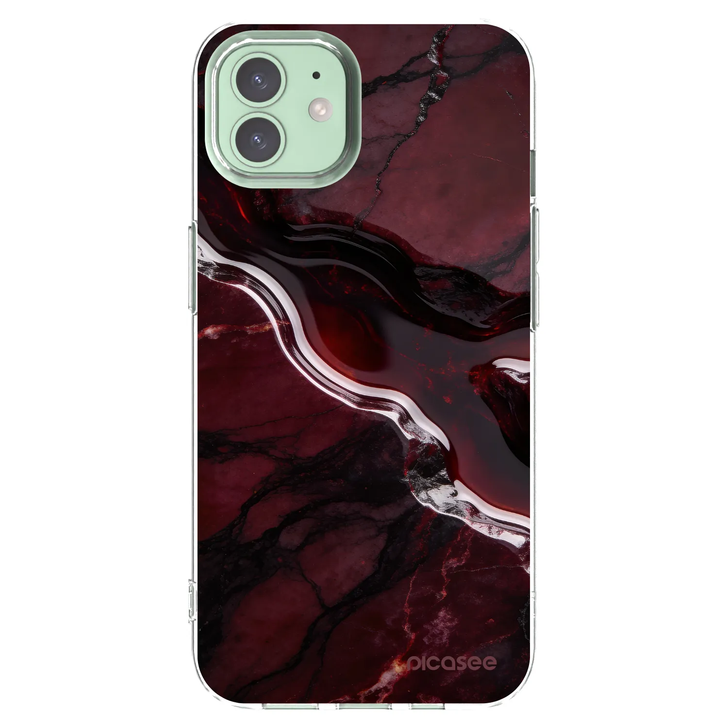 Picasee átlátszó szilikon tok az alábbi mobiltelefonokra Apple iPhone 12 Pro - Cherry stone