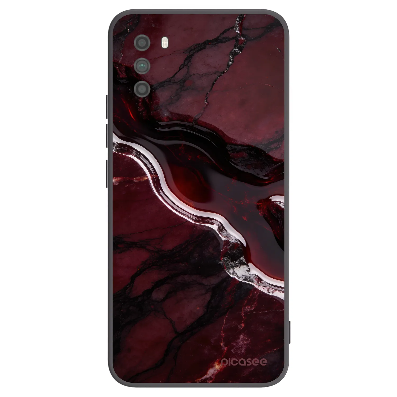 Picasee fekete szilikon tok az alábbi mobiltelefonokra Xiaomi Poco M3 - Cherry stone