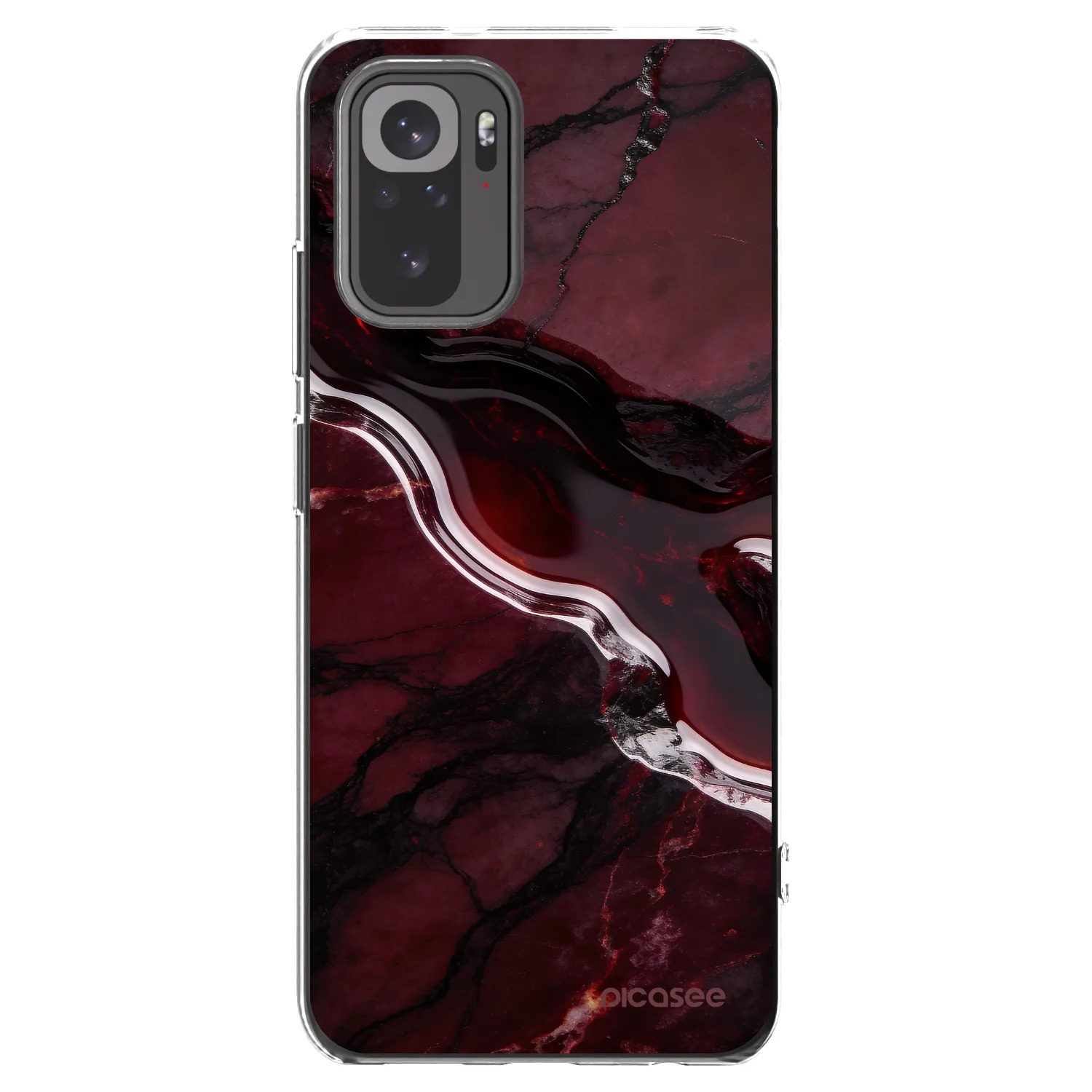 Picasee átlátszó szilikon tok az alábbi mobiltelefonokra Xiaomi Redmi Note 10 - Cherry stone