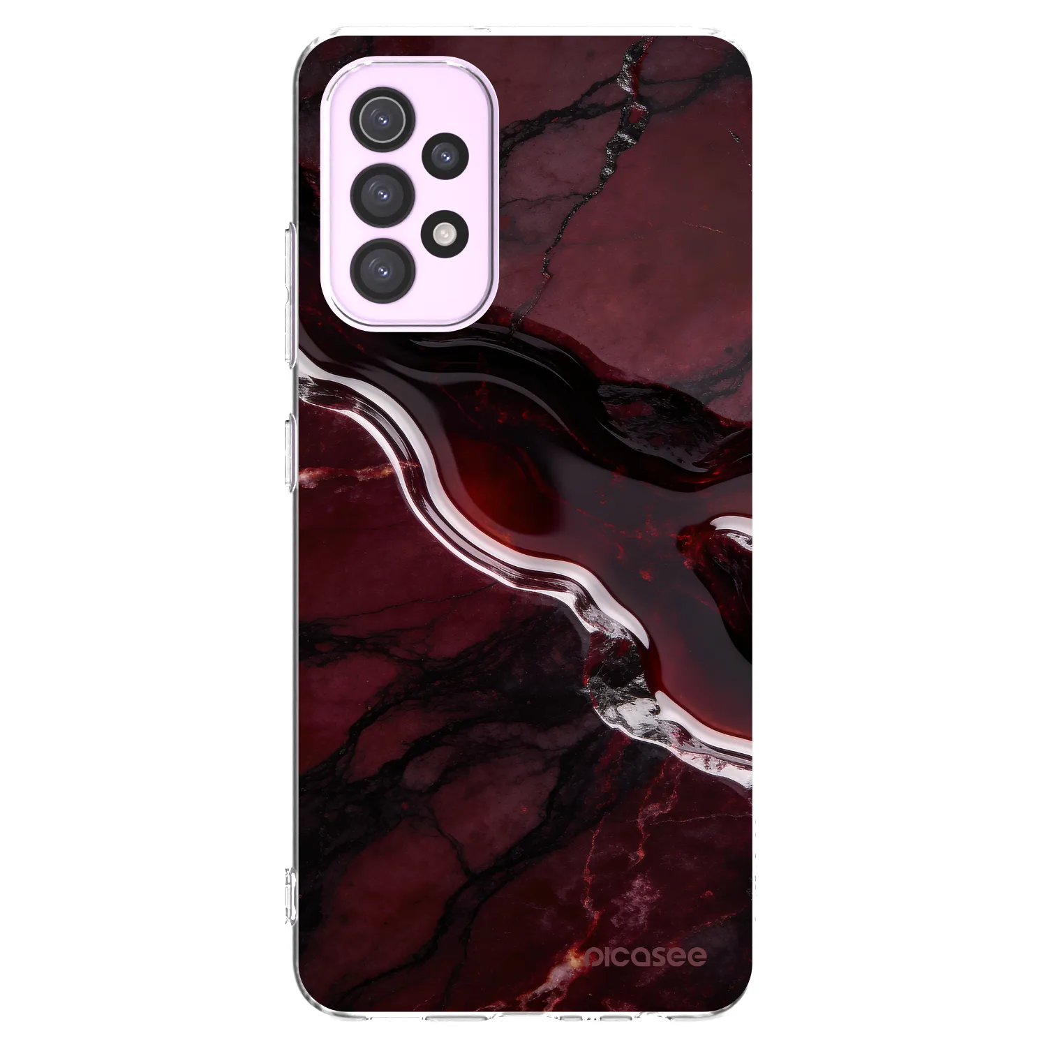 Picasee átlátszó szilikon tok az alábbi mobiltelefonokra Samsung Galaxy A32 5G A326B - Cherry stone