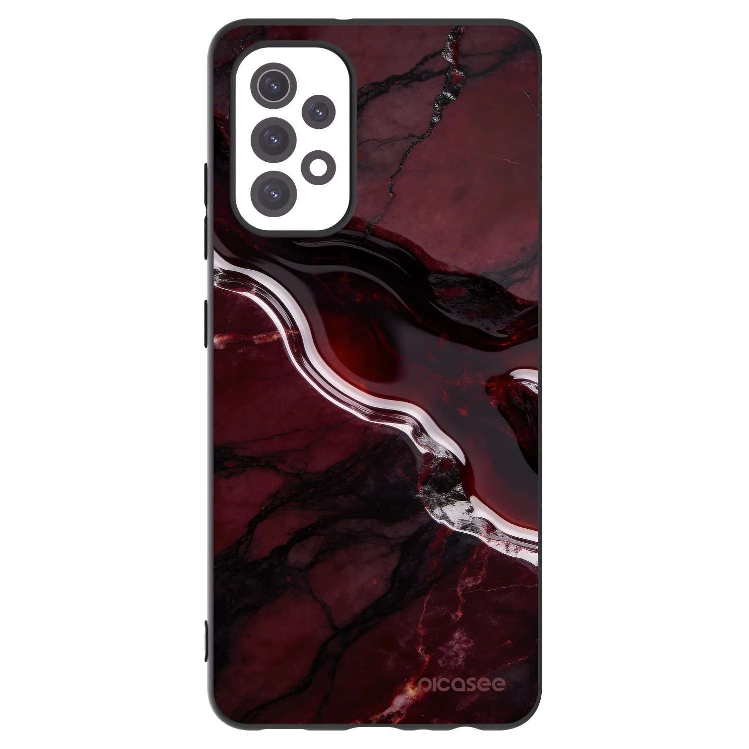 Picasee fekete szilikon tok az alábbi mobiltelefonokra Samsung Galaxy A32 5G A326B - Cherry stone