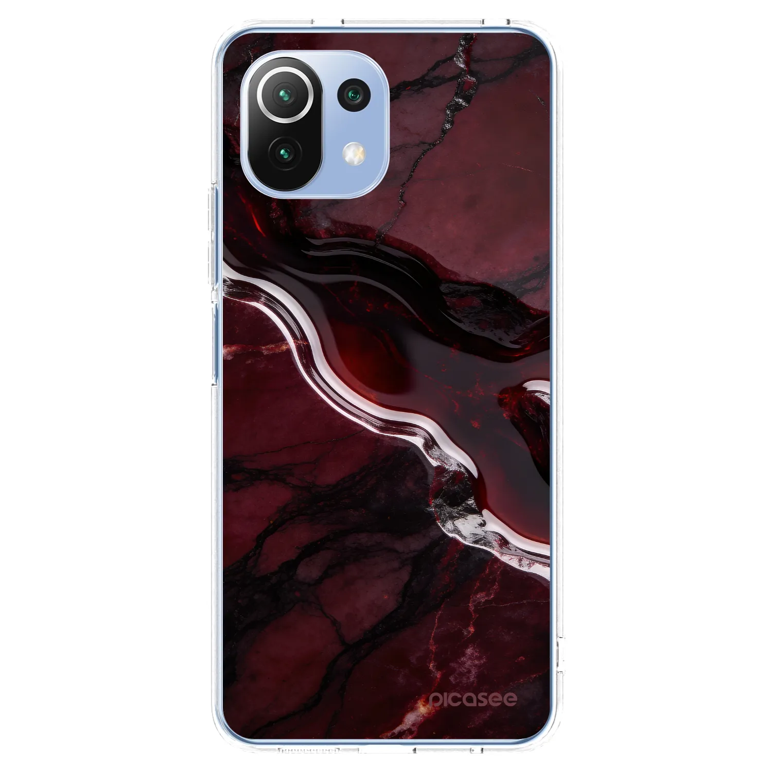 Picasee átlátszó szilikon tok az alábbi mobiltelefonokra Xiaomi Mi 11 Lite - Cherry stone