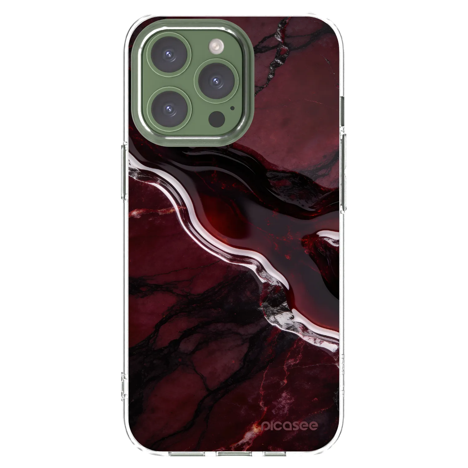 Picasee átlátszó szilikon tok az alábbi mobiltelefonokra Apple iPhone 13 Pro - Cherry stone