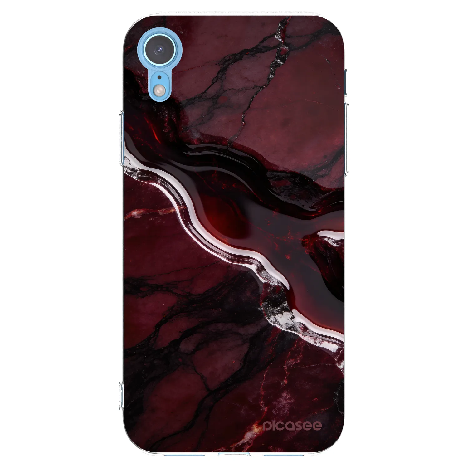 Picasee átlátszó szilikon tok az alábbi mobiltelefonokra Apple iPhone XR - Cherry stone