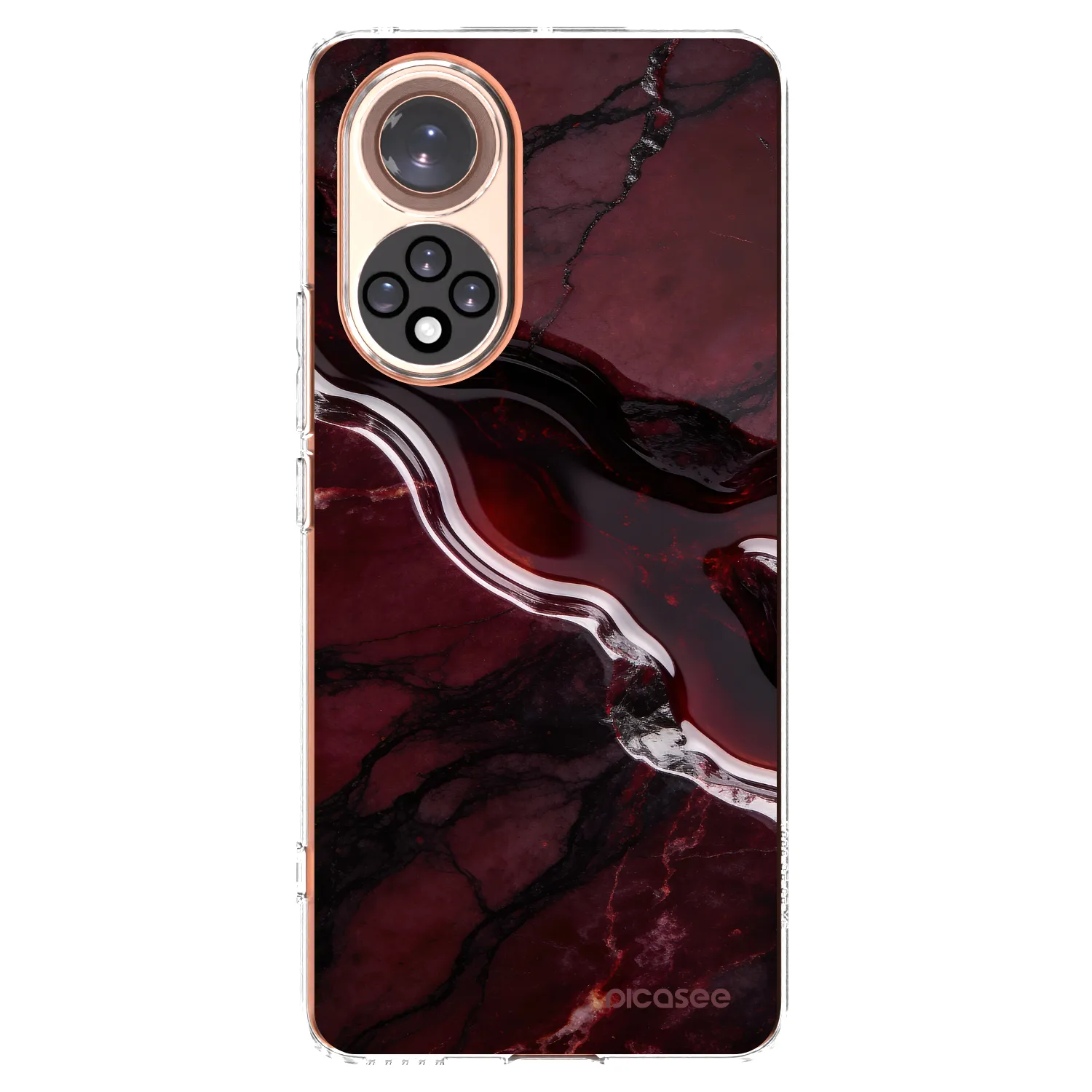 Picasee átlátszó szilikon tok az alábbi mobiltelefonokra Huawei Nova 9 - Cherry stone