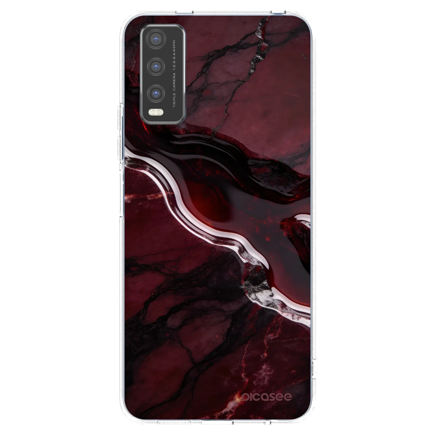 Picasee átlátszó szilikon tok az alábbi mobiltelefonokra Vivo Y20s - Cherry stone