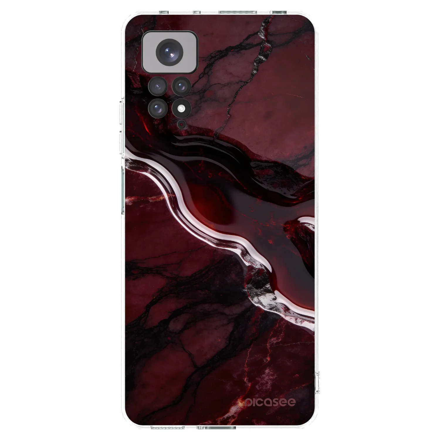 Picasee átlátszó szilikon tok az alábbi mobiltelefonokra Xiaomi Redmi Note 11 - Cherry stone