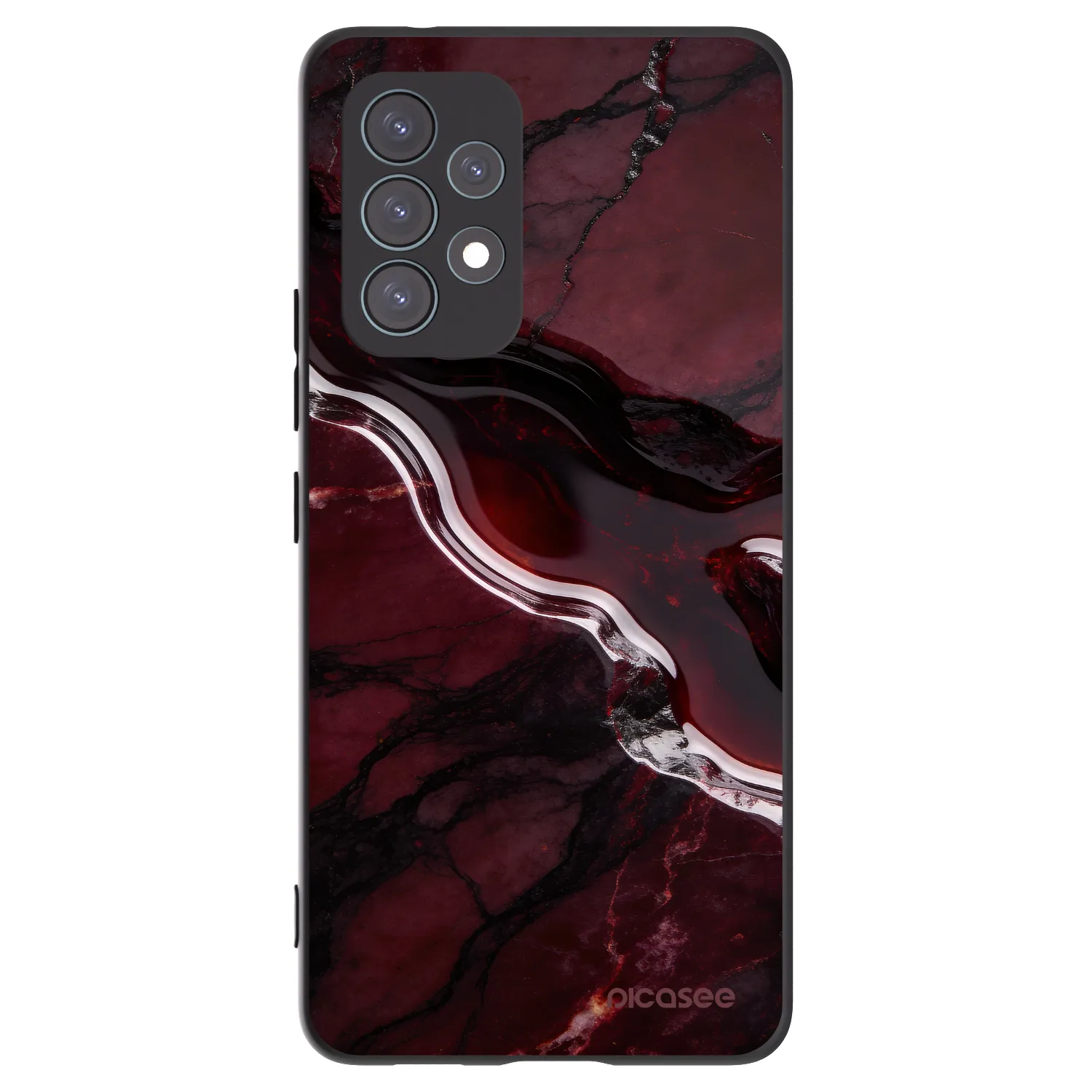 Picasee fekete szilikon tok az alábbi mobiltelefonokra Samsung Galaxy A53 5G A536 - Cherry stone
