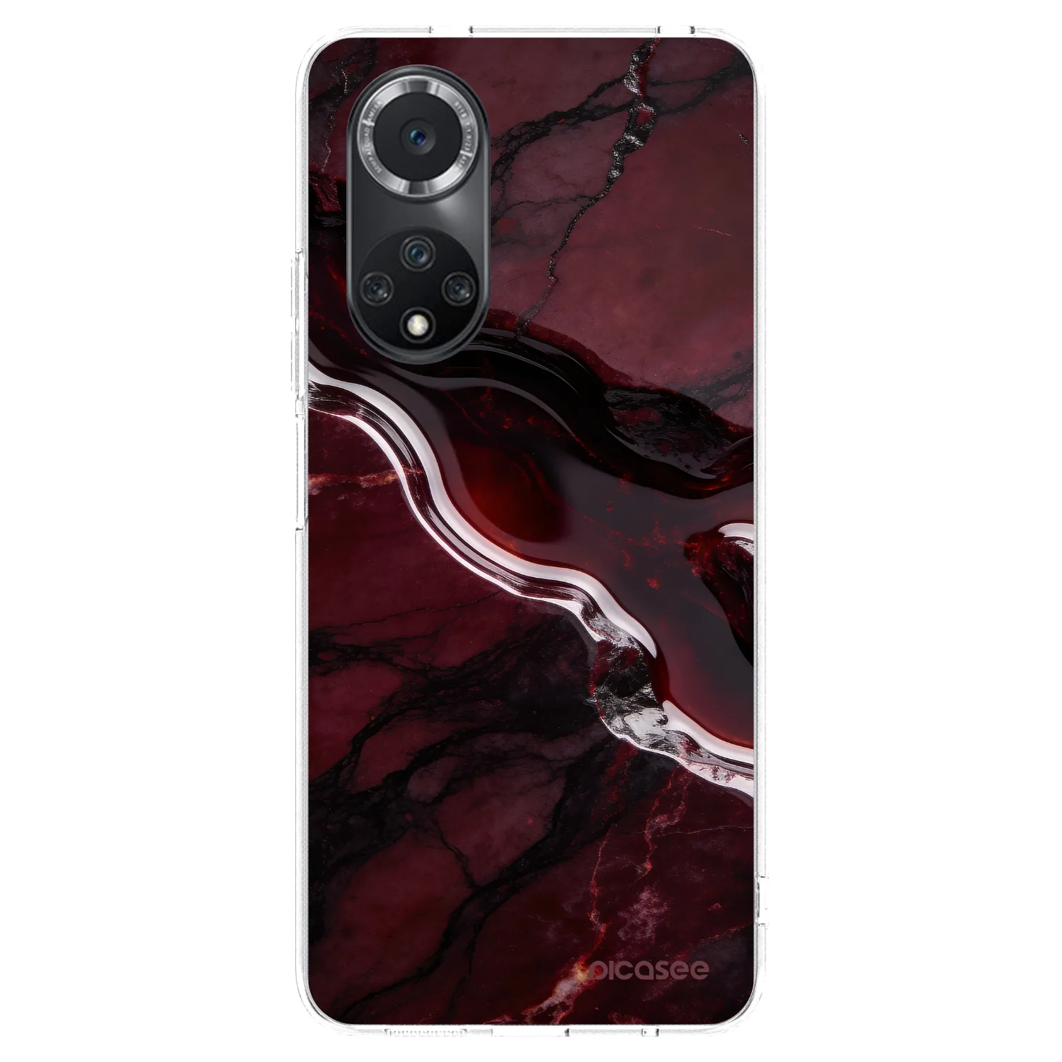 Picasee átlátszó szilikon tok az alábbi mobiltelefonokra Huawei Nova 9 SE - Cherry stone