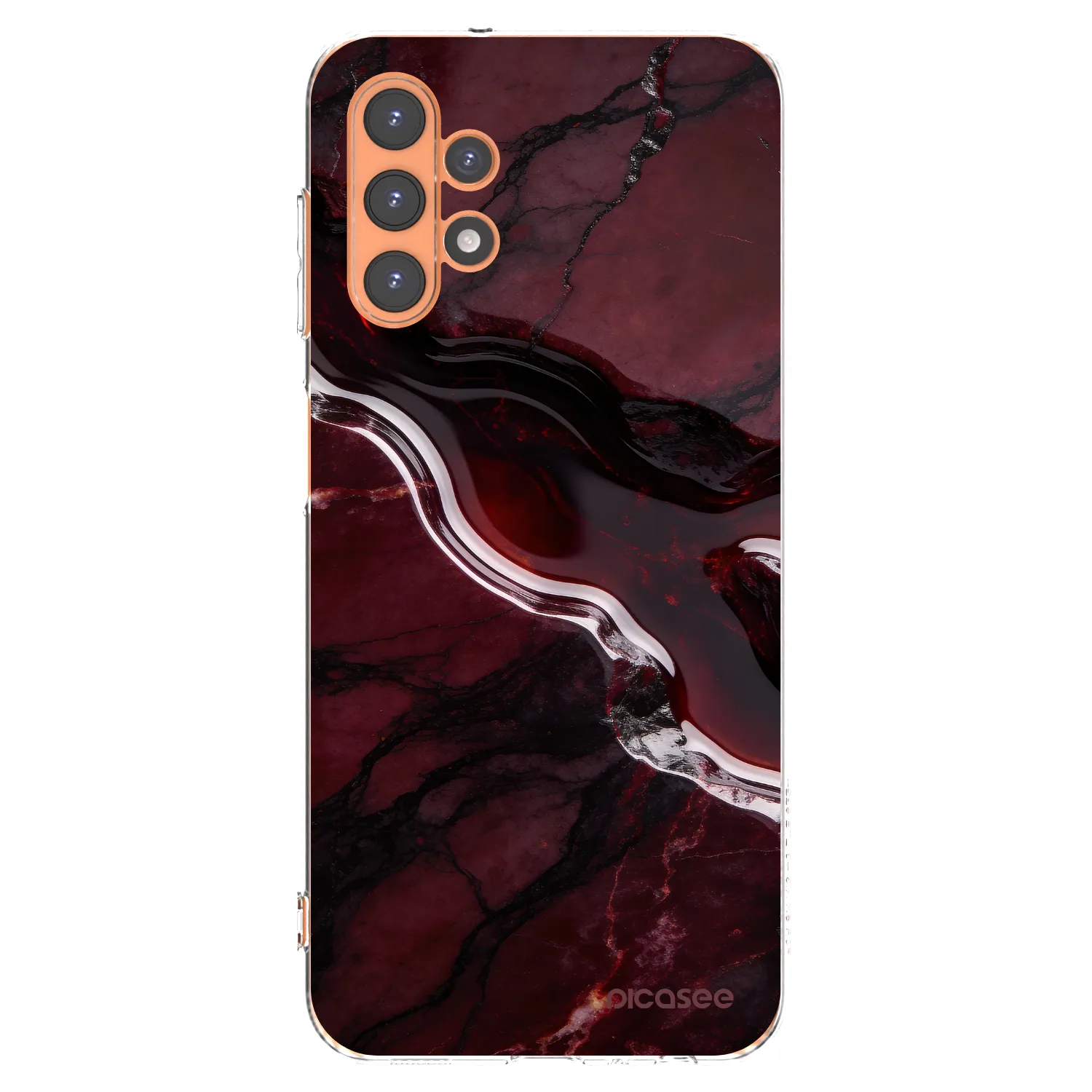 Picasee átlátszó szilikon tok az alábbi mobiltelefonokra Samsung Galaxy A13 4G A135 - Cherry stone
