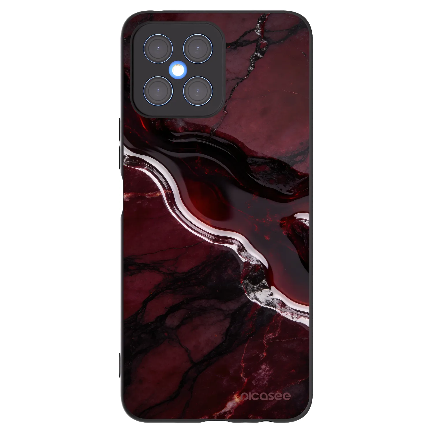 Picasee fekete szilikon tok az alábbi mobiltelefonokra Honor X8 4G - Cherry stone