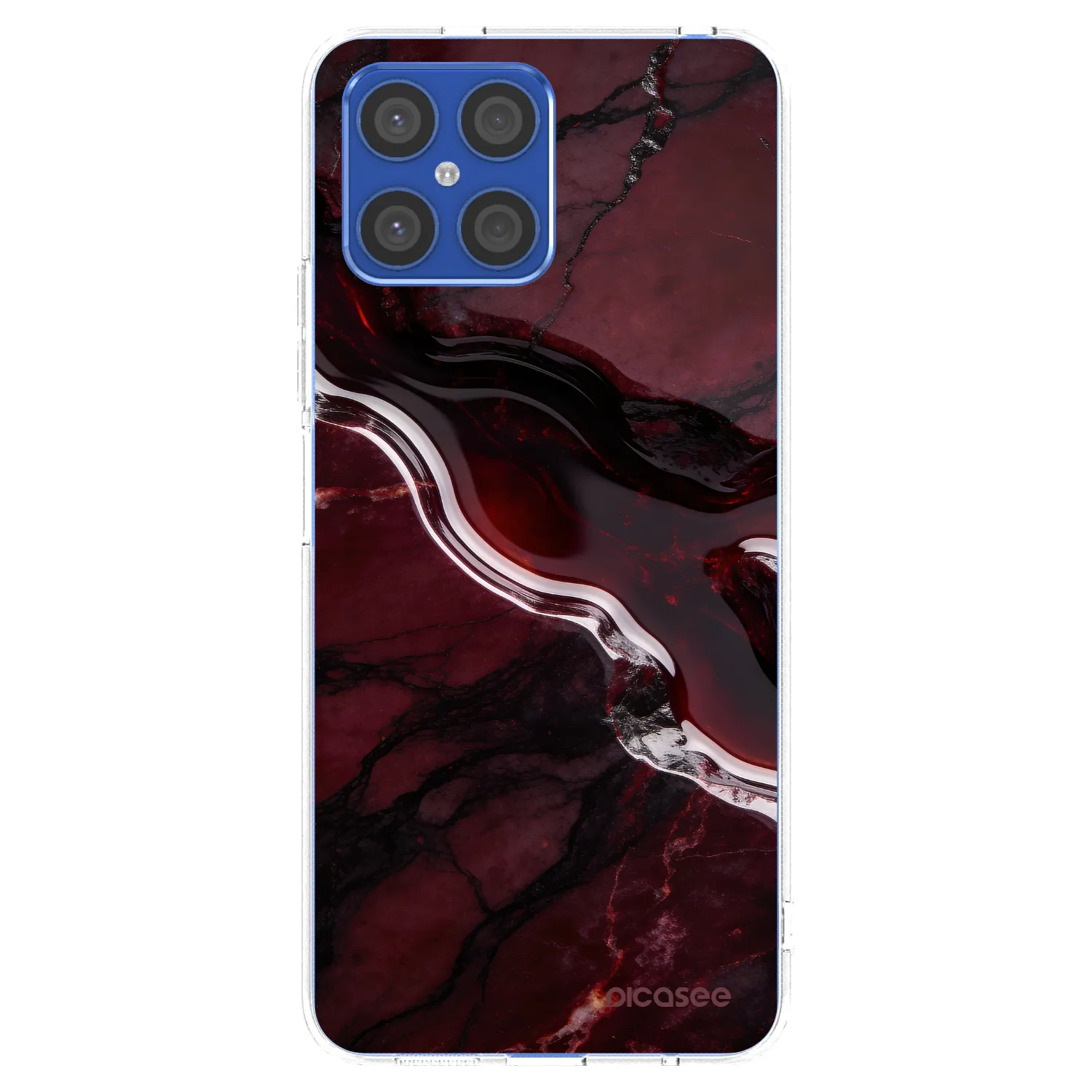Picasee átlátszó szilikon tok az alábbi mobiltelefonokra Honor X8 4G - Cherry stone