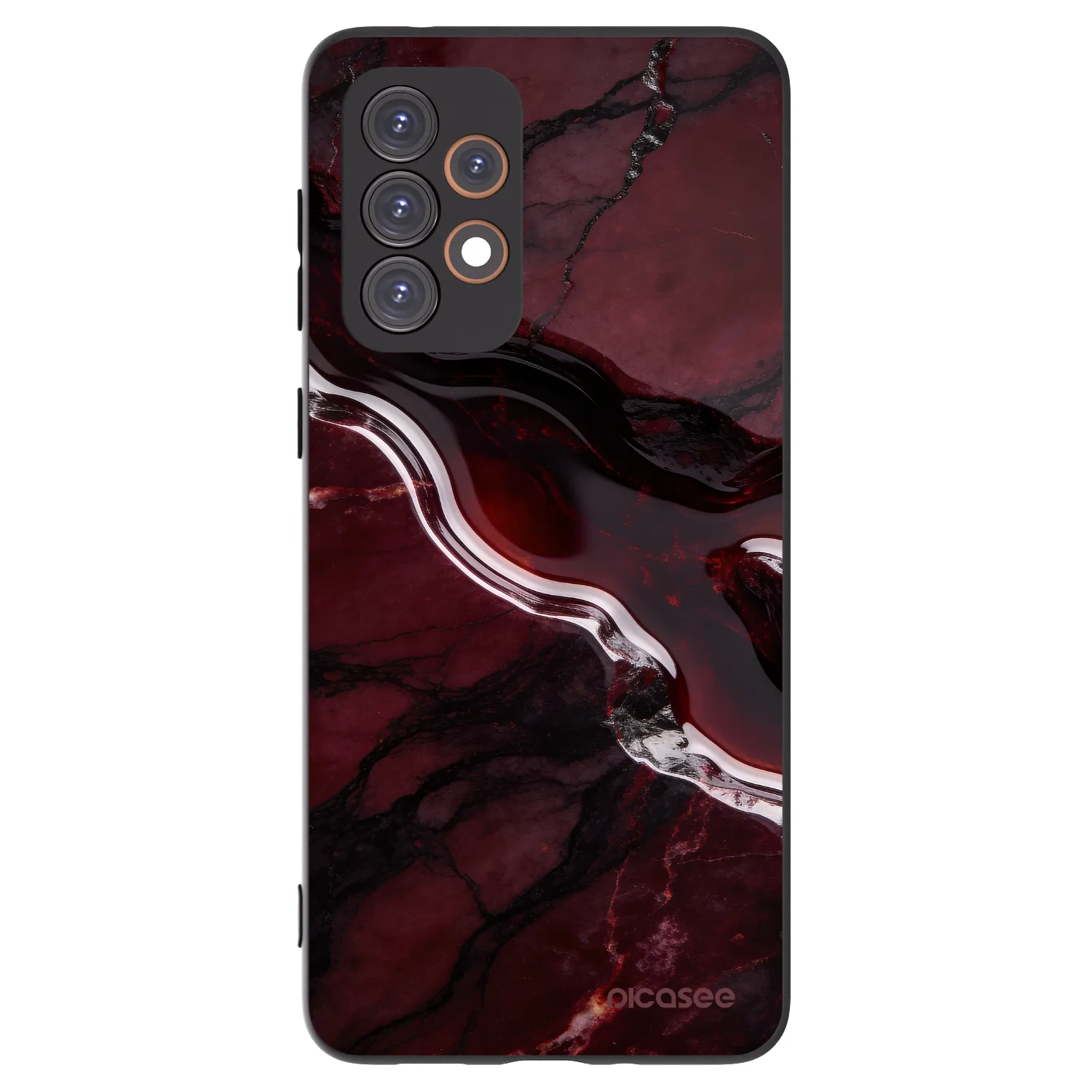 Picasee fekete szilikon tok az alábbi mobiltelefonokra Samsung Galaxy A33 5G A336 - Cherry stone