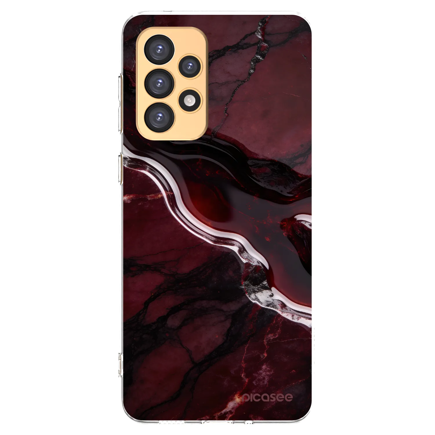 Picasee átlátszó szilikon tok az alábbi mobiltelefonokra Samsung Galaxy A33 5G A336 - Cherry stone