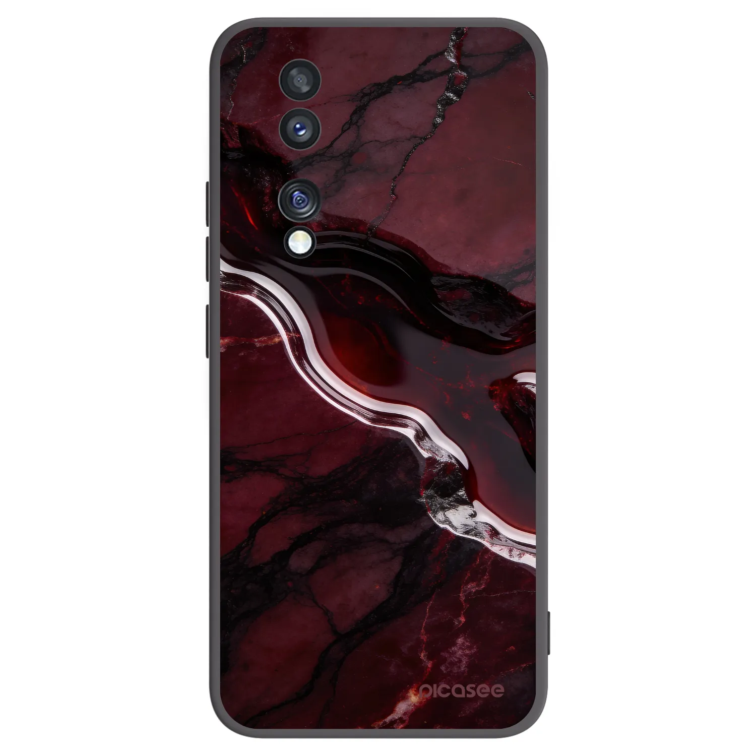 Picasee fekete szilikon tok az alábbi mobiltelefonokra Honor 70 - Cherry stone