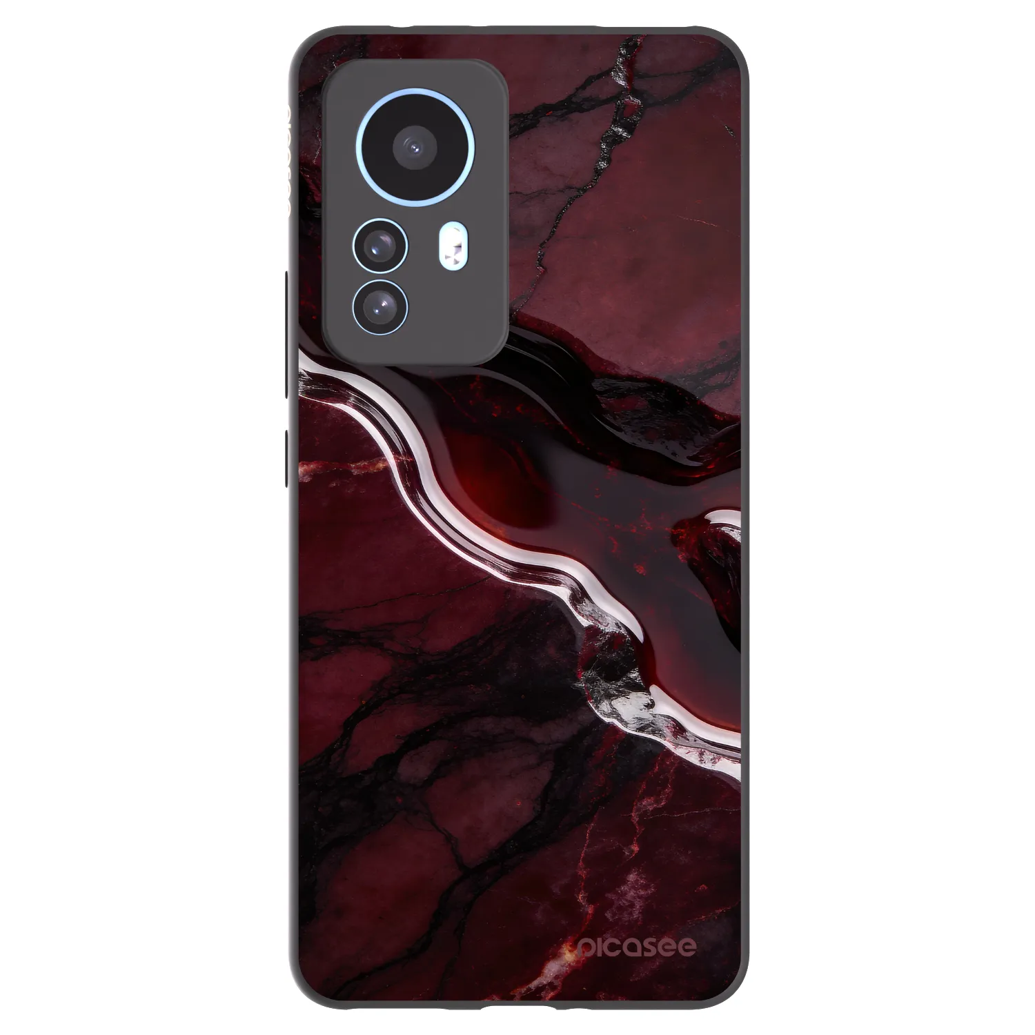 Picasee fekete szilikon tok az alábbi mobiltelefonokra Xiaomi 12T Pro - Cherry stone