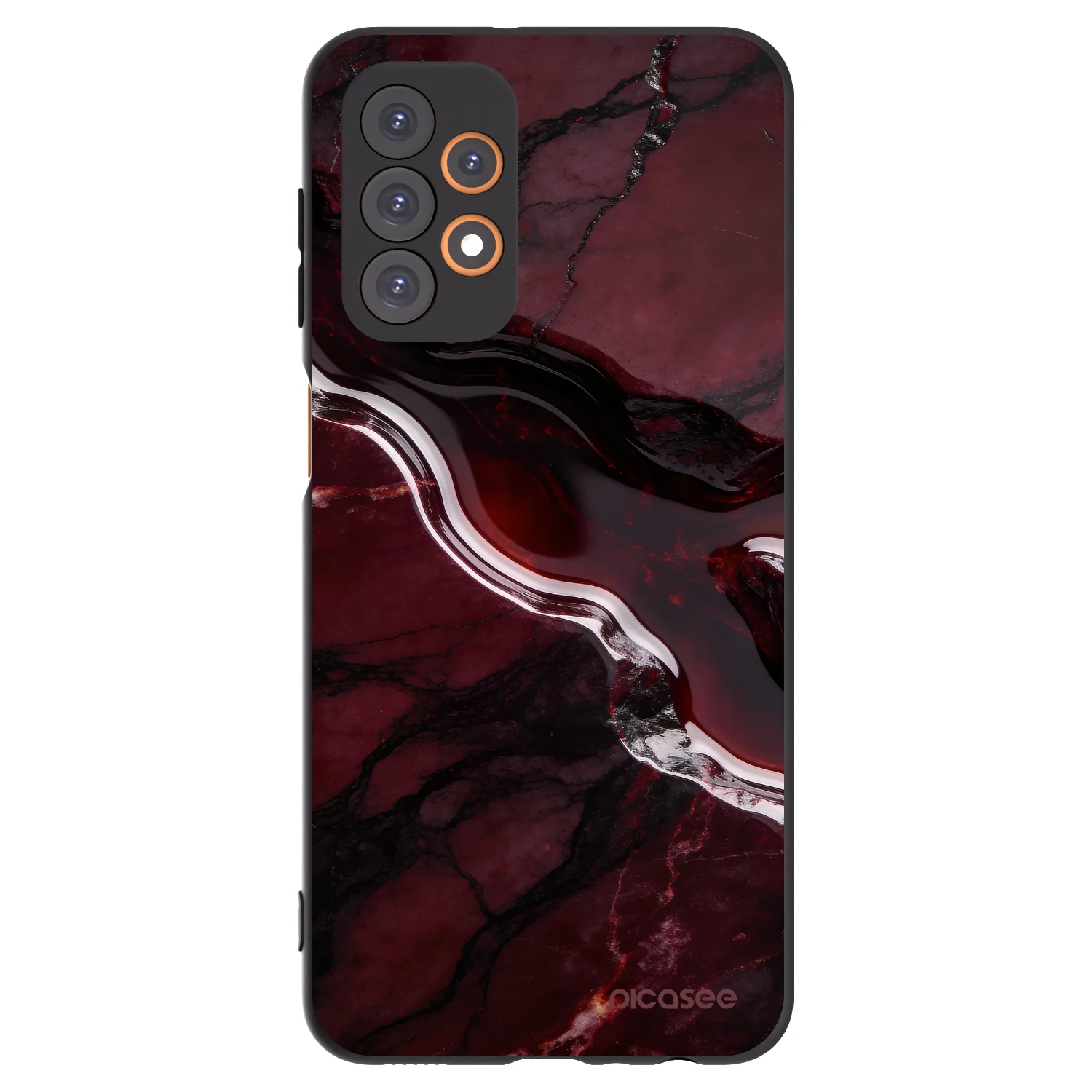 Picasee fekete szilikon tok az alábbi mobiltelefonokra Samsung Galaxy A23 A235F 4G - Cherry stone