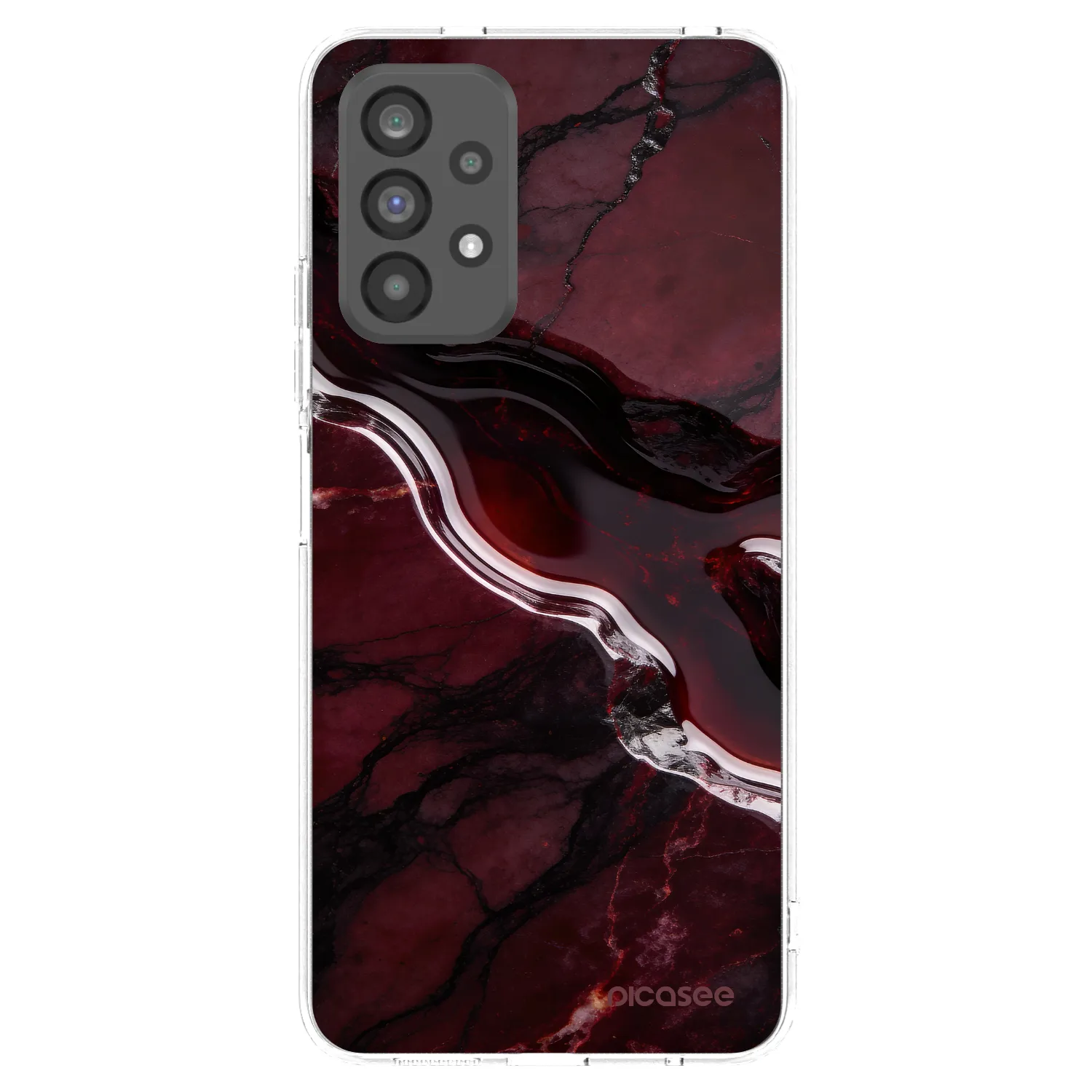 Picasee átlátszó szilikon tok az alábbi mobiltelefonokra Samsung Galaxy A73 5G - Cherry stone