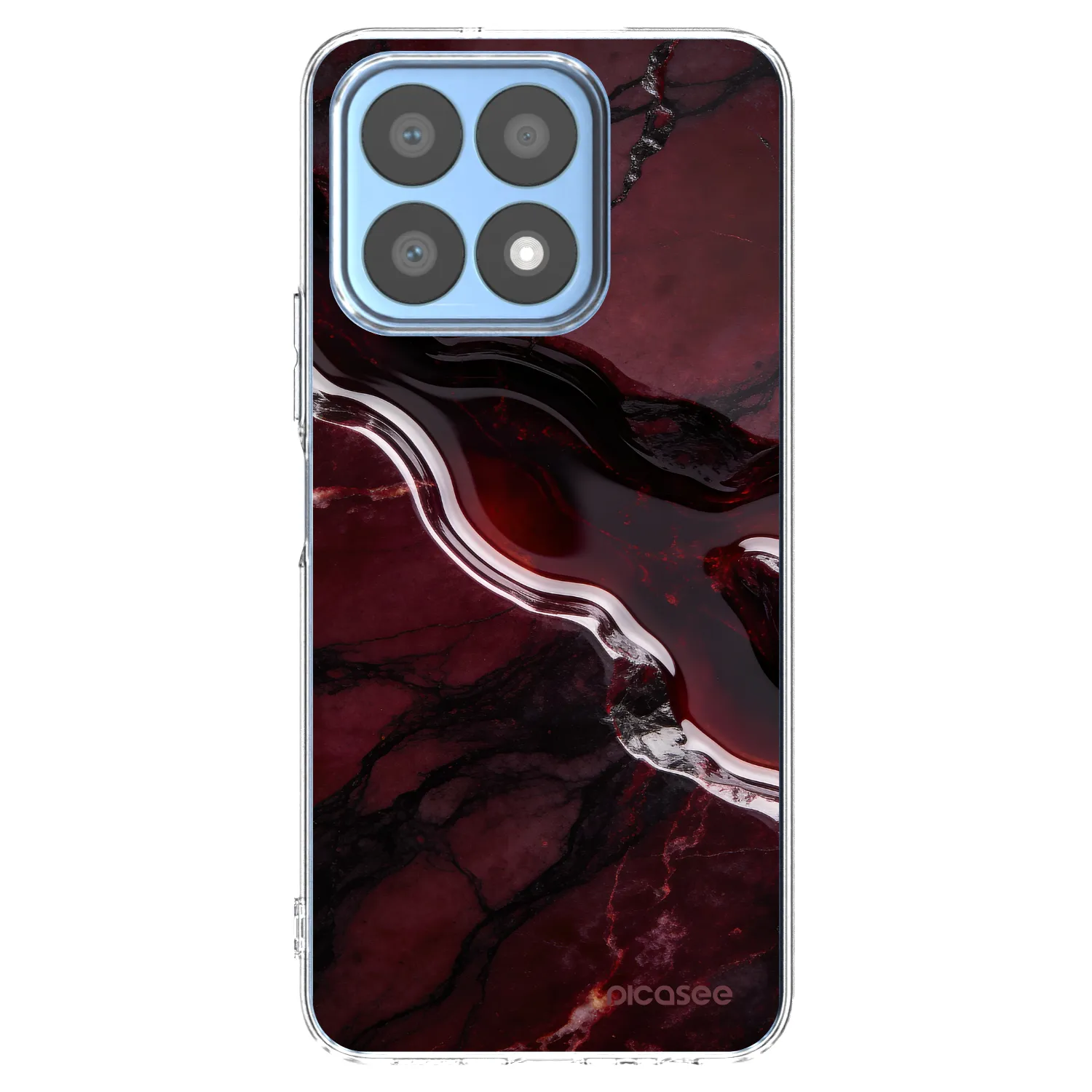 Picasee átlátszó szilikon tok az alábbi mobiltelefonokra Honor X8a - Cherry stone